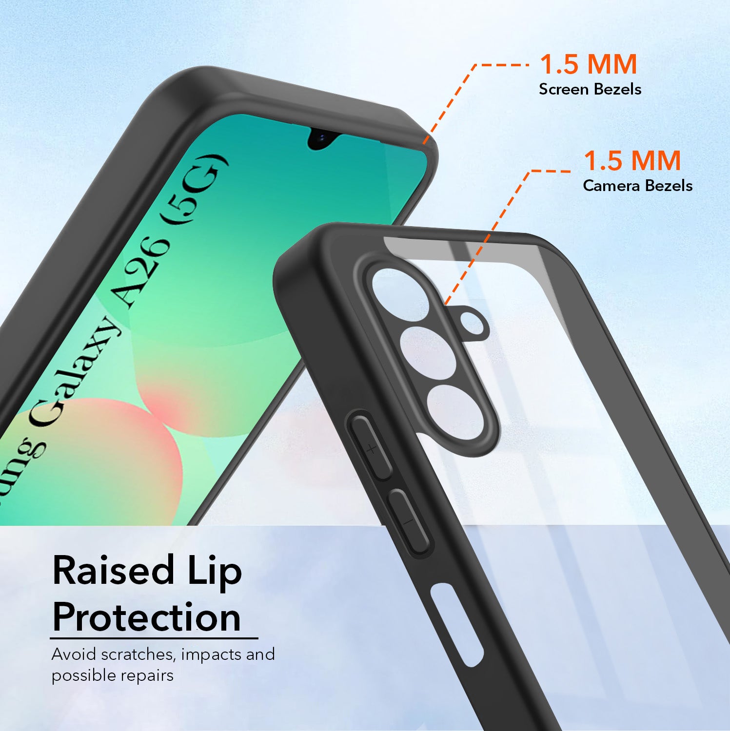 For Samsung Galaxy A26 5G Combo with Back Cover and 9H Tempered Glass (Liquid Silicone | Camera Protection | Oleophobic Coating Screen Glass)