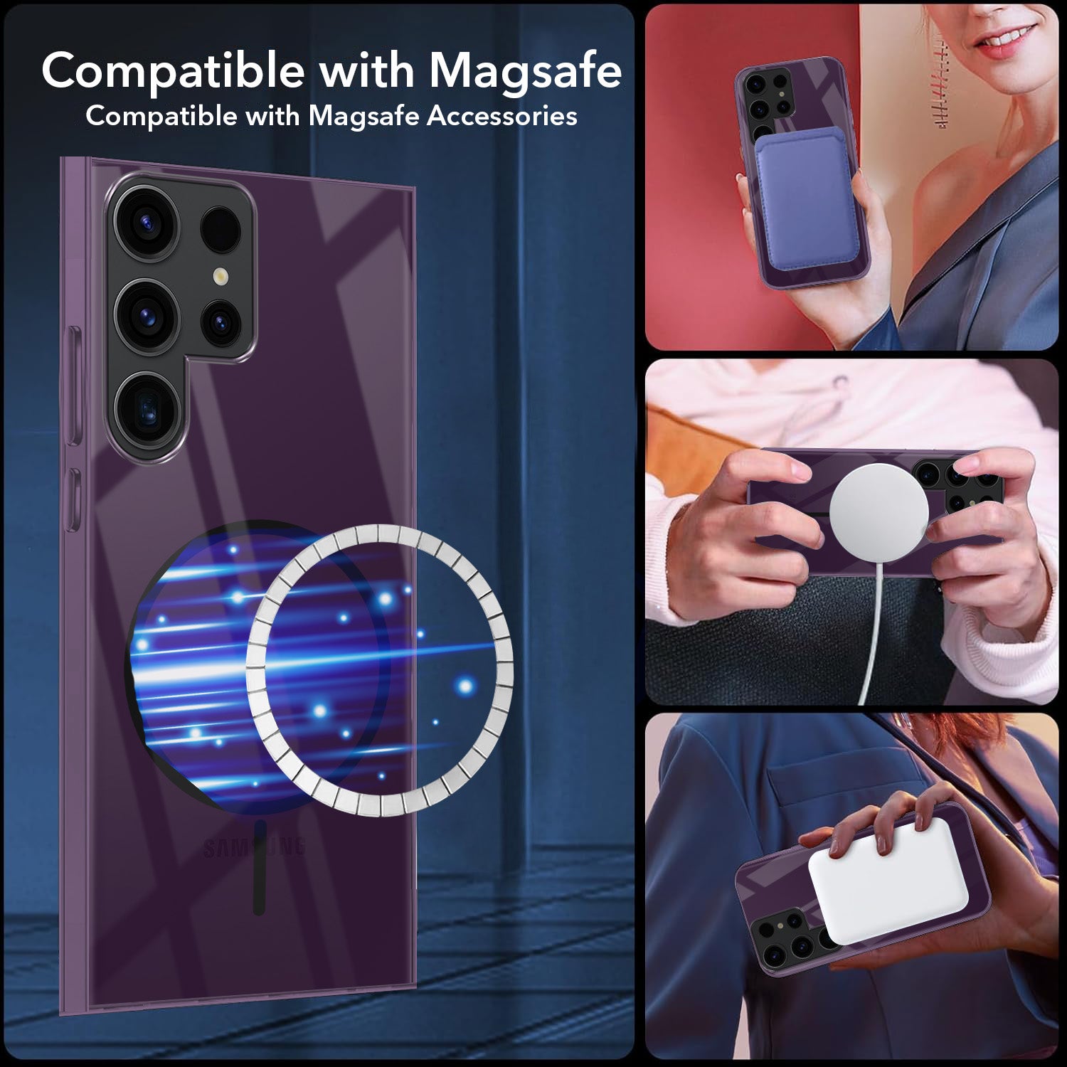 For Samsung Galaxy S23 Ultra 5G Back Cover Case (MagSafe Wireless Charging Support |Camera Protection Bump)
