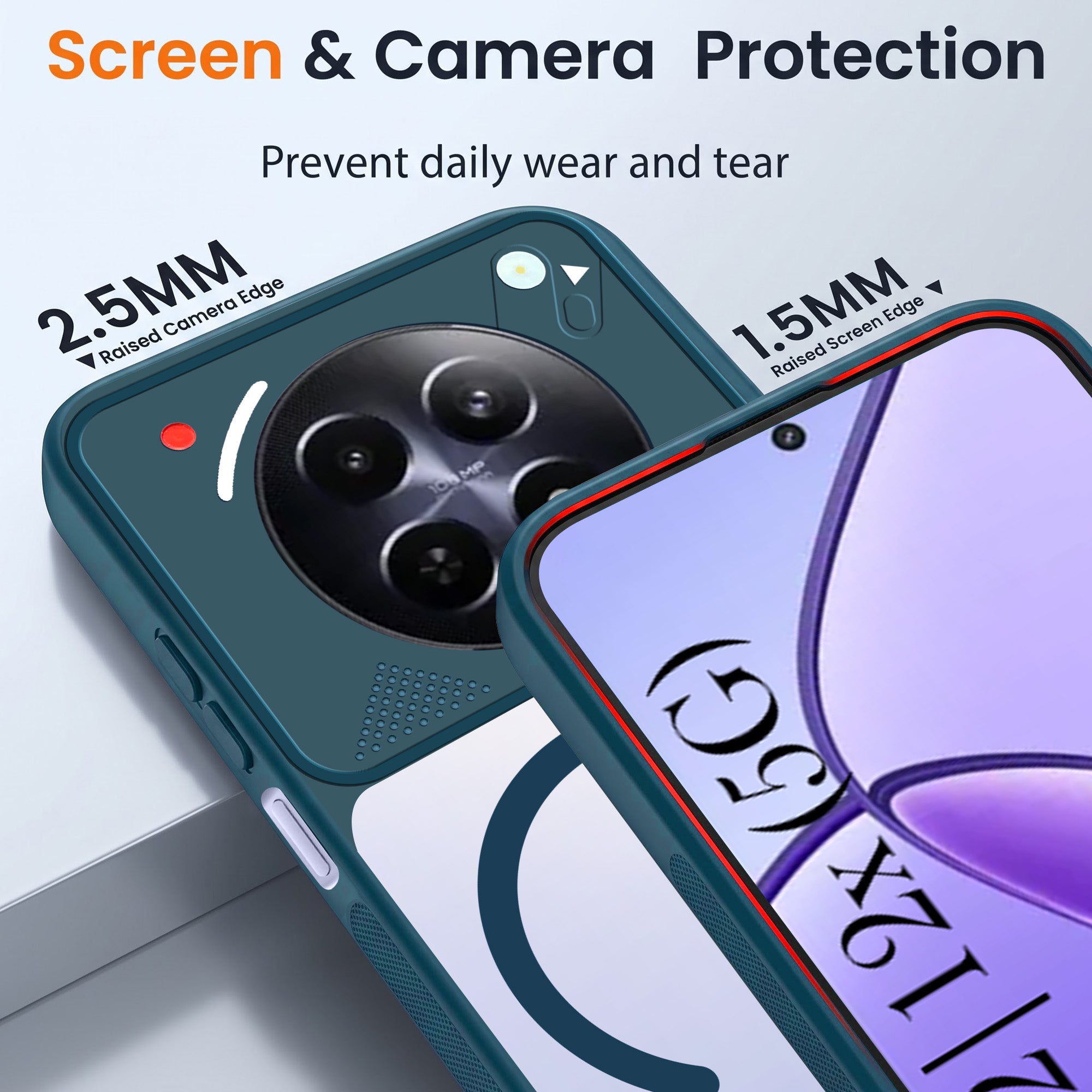 For Realme 12 | Realme 12X Back Cover Case Lifetime Anti-Yellow Clear (Camera Protection | Side Grip | Wireless MagSafe Compatible)