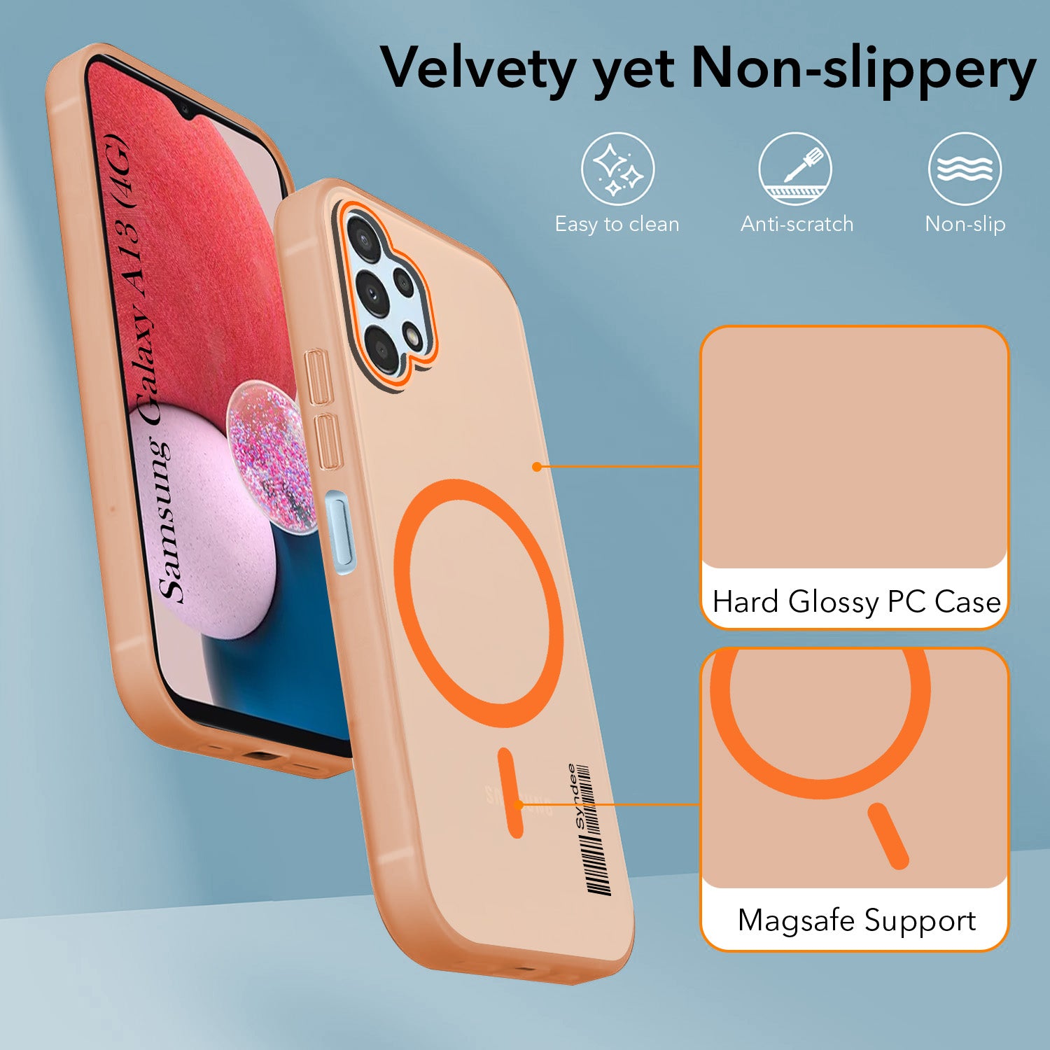 For Samsung Galaxy A13 4G Back Cover Case (Soft Touch | Camera Bump Protection | MagSafe Compatible | Matte Finish)
