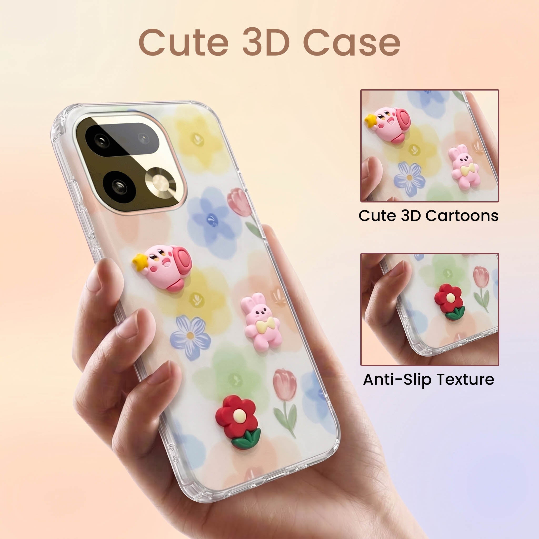 For Realme 16 Pro Plus 5G Back Cover Case (3D Cute Cartoons | Hard Back Side Soft | Matte Premium Finish | HD Printing)