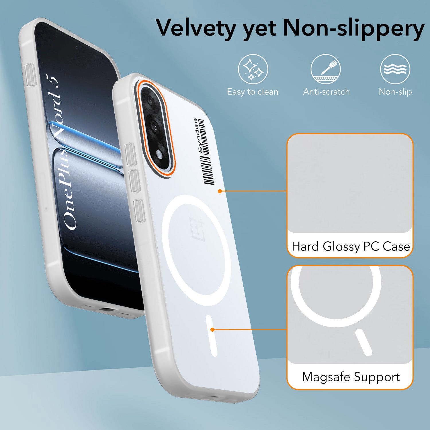 For Oneplus Nord 5 Back Cover Case (Soft Touch | Camera Bump Protection | MagSafe Compatible | Matte Finish)