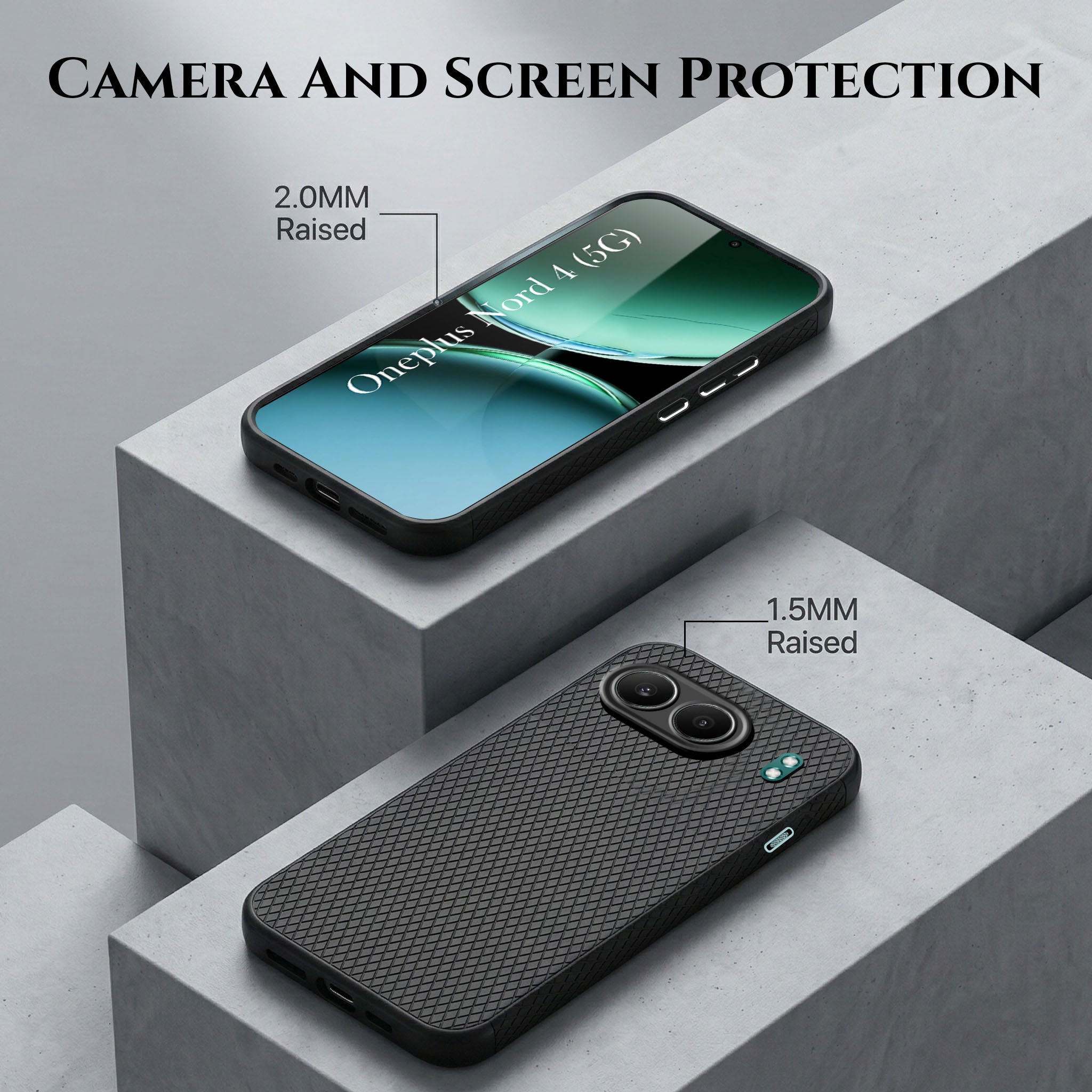 For Oneplus Nord 4 Combo with Back Cover and 9H Tempered Glass (Liquid Silicone | Camera Protection | Oleophobic Coating Screen Glass)