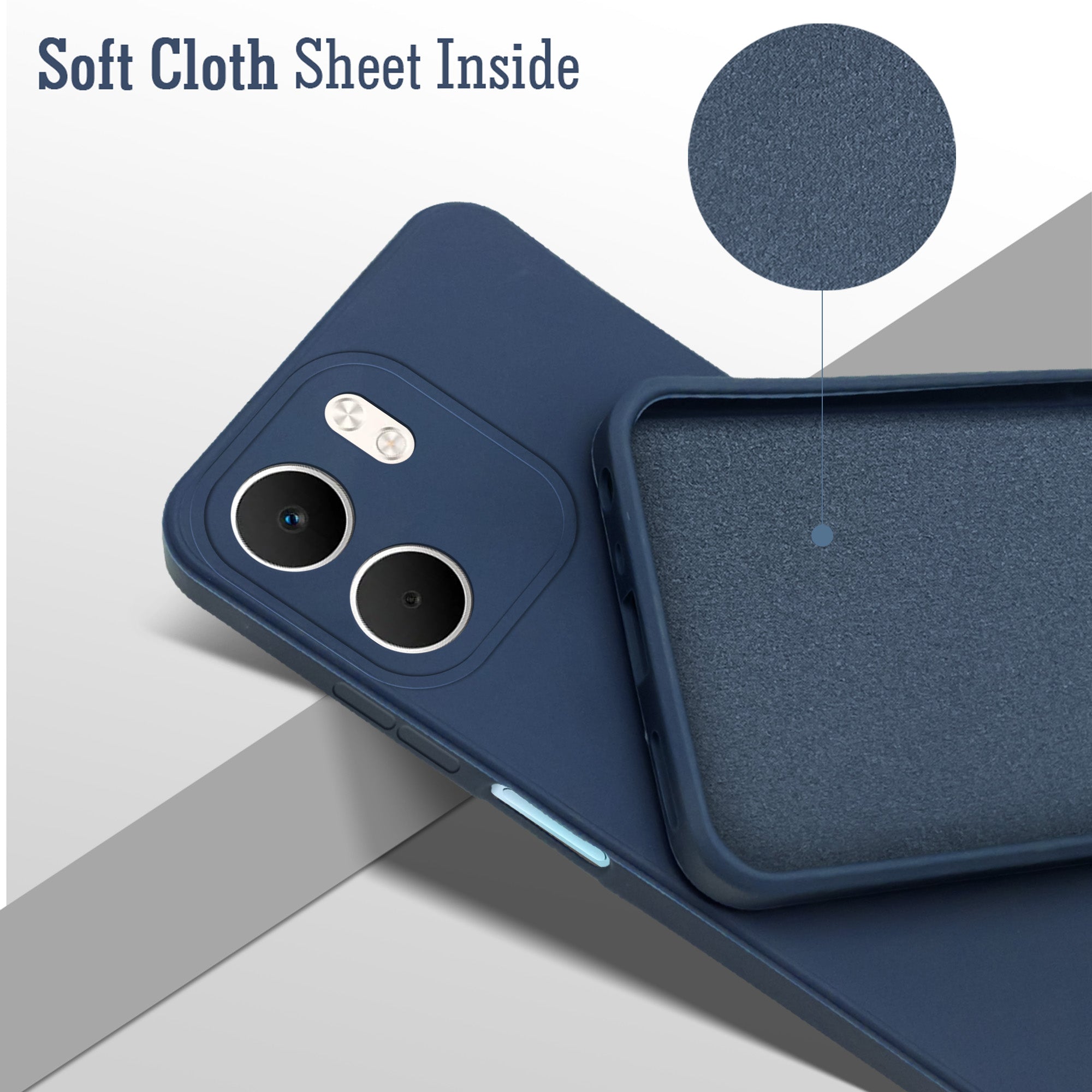 For Oppo A5X Back Cover Case (Matte Finish Silicone with Inside Fiber cloth) (Matte Finish Silicone with Inside Fiber cloth)