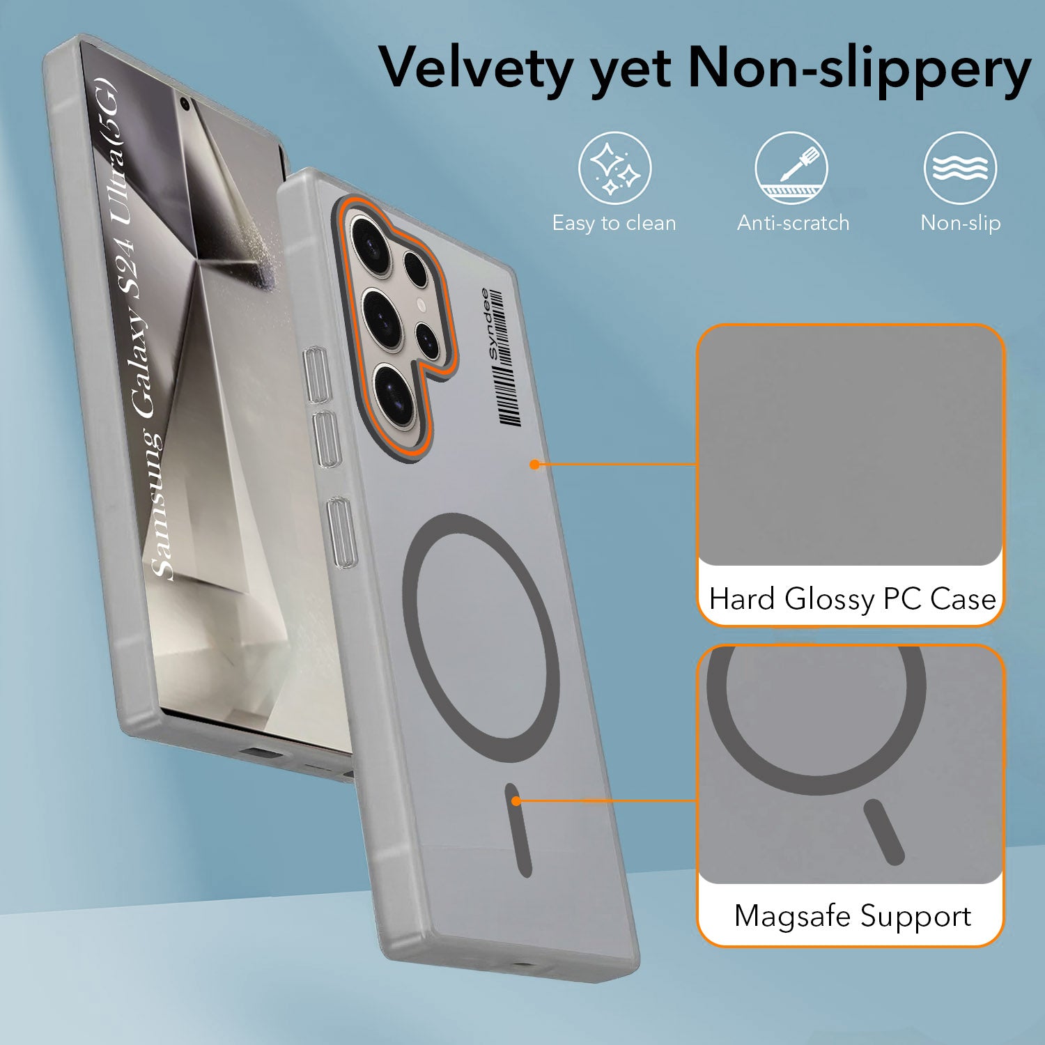 For Samsung Galaxy S24 Ultra Back Cover Case (Soft Touch | Camera Bump Protection | MagSafe Compatible | Matte Finish)