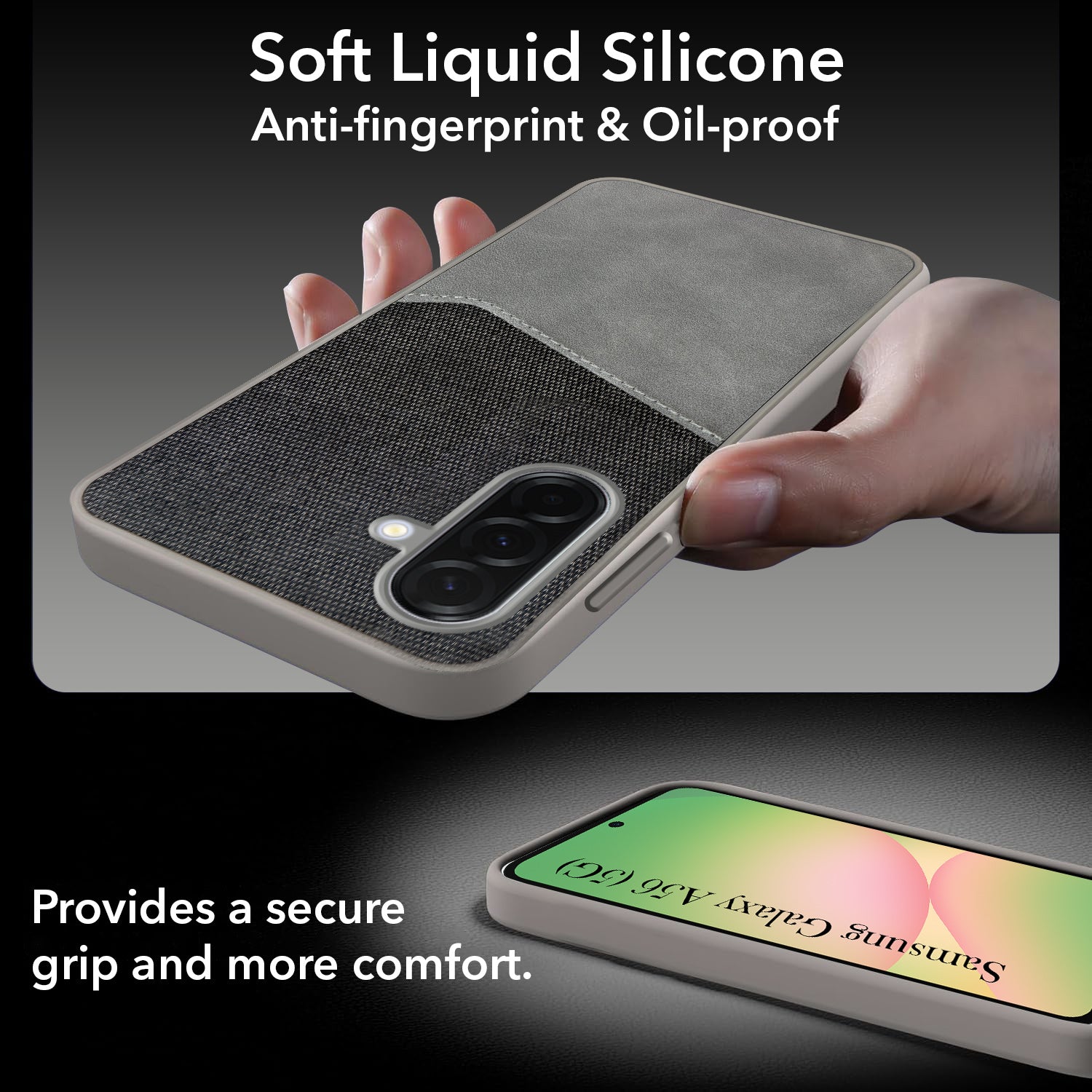 For Samsung Galaxy A56 Back Cover Case (Dual PU Leather Stitch | Professional Minimalist | Soft and Flexible)