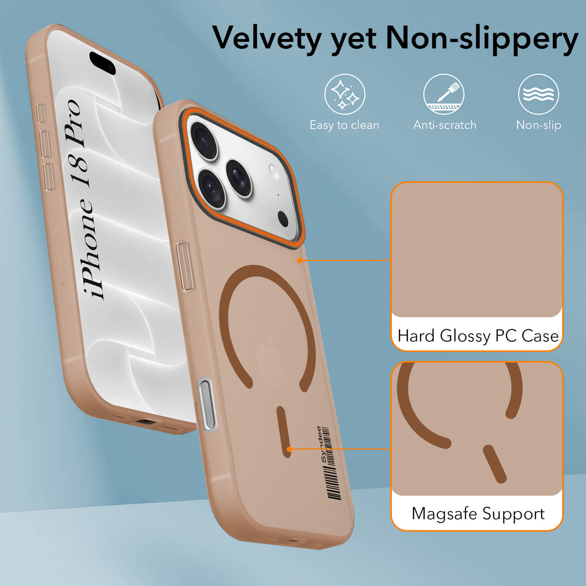For Apple iPhone 18 Pro Back Cover Case (Soft Touch | Camera Bump Protection | MagSafe Compatible | Matte Finish)