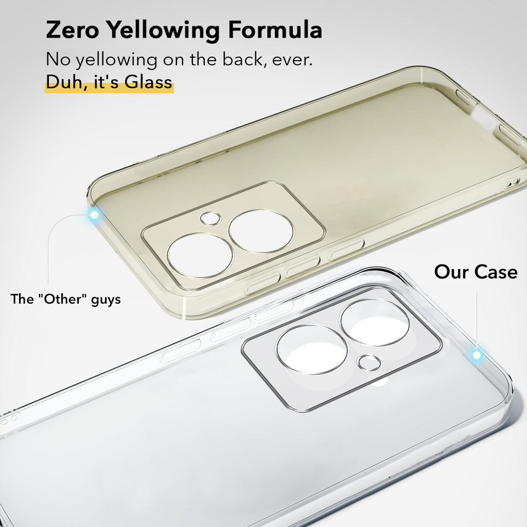 For Oppo F25 Pro 5G Back Cover Case (Hard Anti Yellow Clear Case | Drop & Camera Protection | Shockproof Polycarbonate)