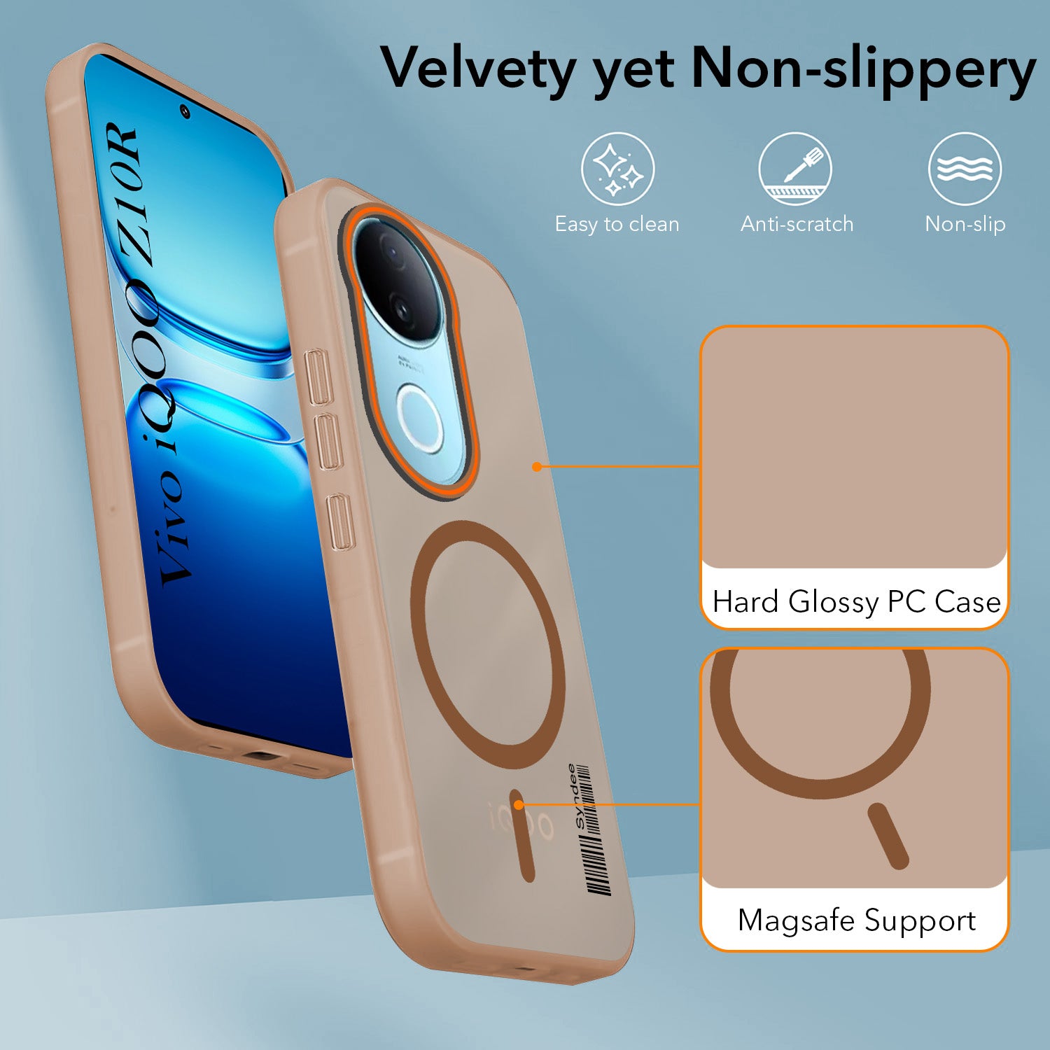 For Vivo iQOO Z10R Back Cover Case (Soft Touch | Camera Bump Protection | MagSafe Compatible | Matte Finish)