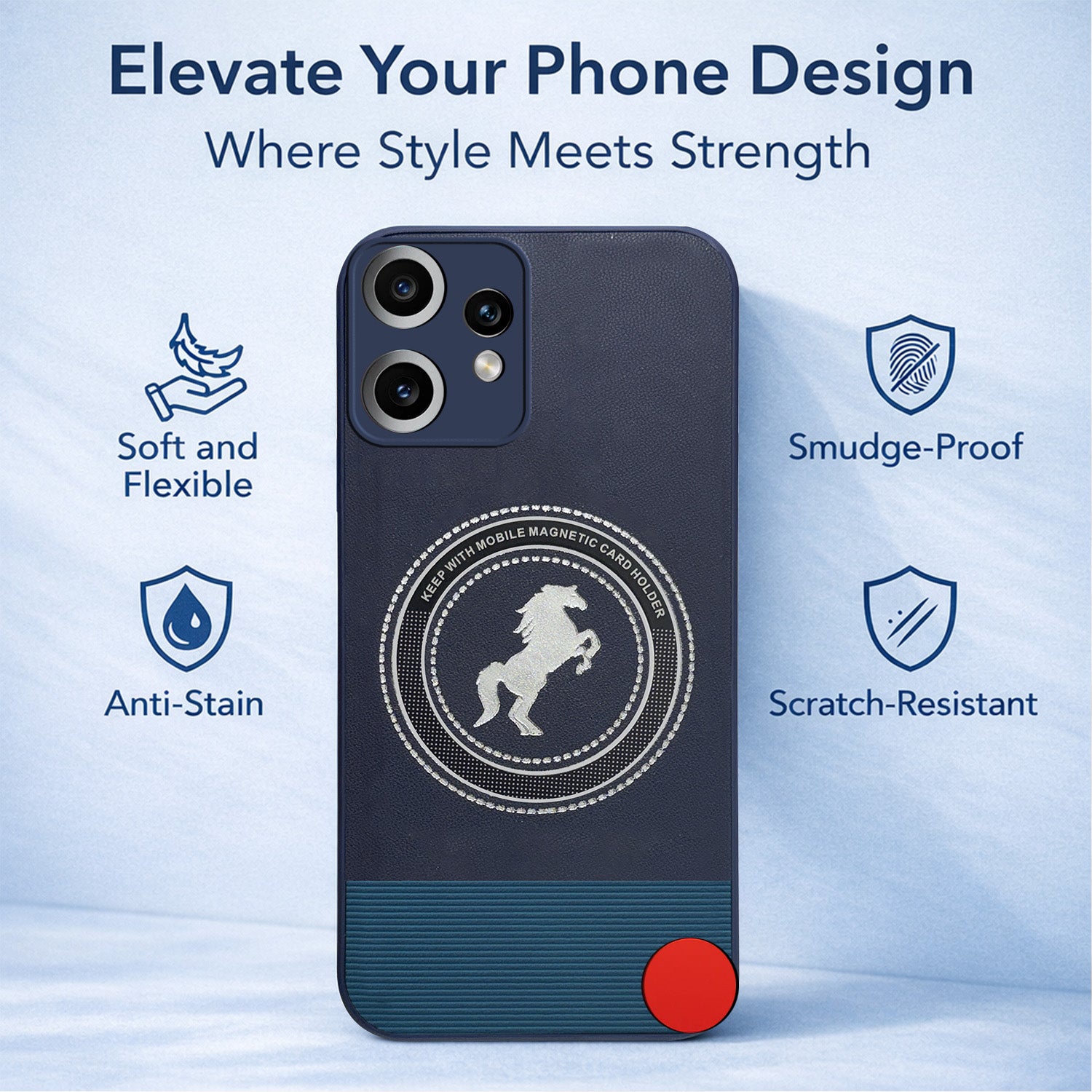 For Nothing Phone 3A 5G Back Cover Case PU Leather Finish (Professional Minimalist Texture | MagSafe Compatile | Camera Protection | Sleek Sober Formal)