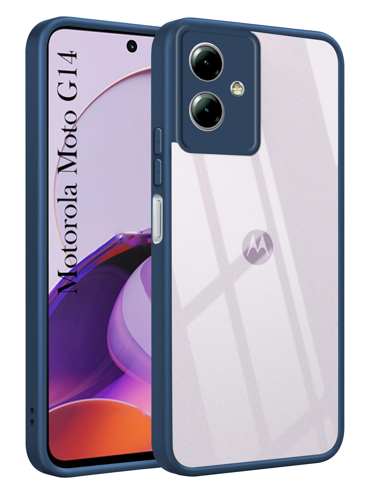 For Motorola Moto G14 Back Cover Case Ultra-Hybrid (Lifetime Anti Yellow | Anti Scratch | Crystal Clear Shockproof)