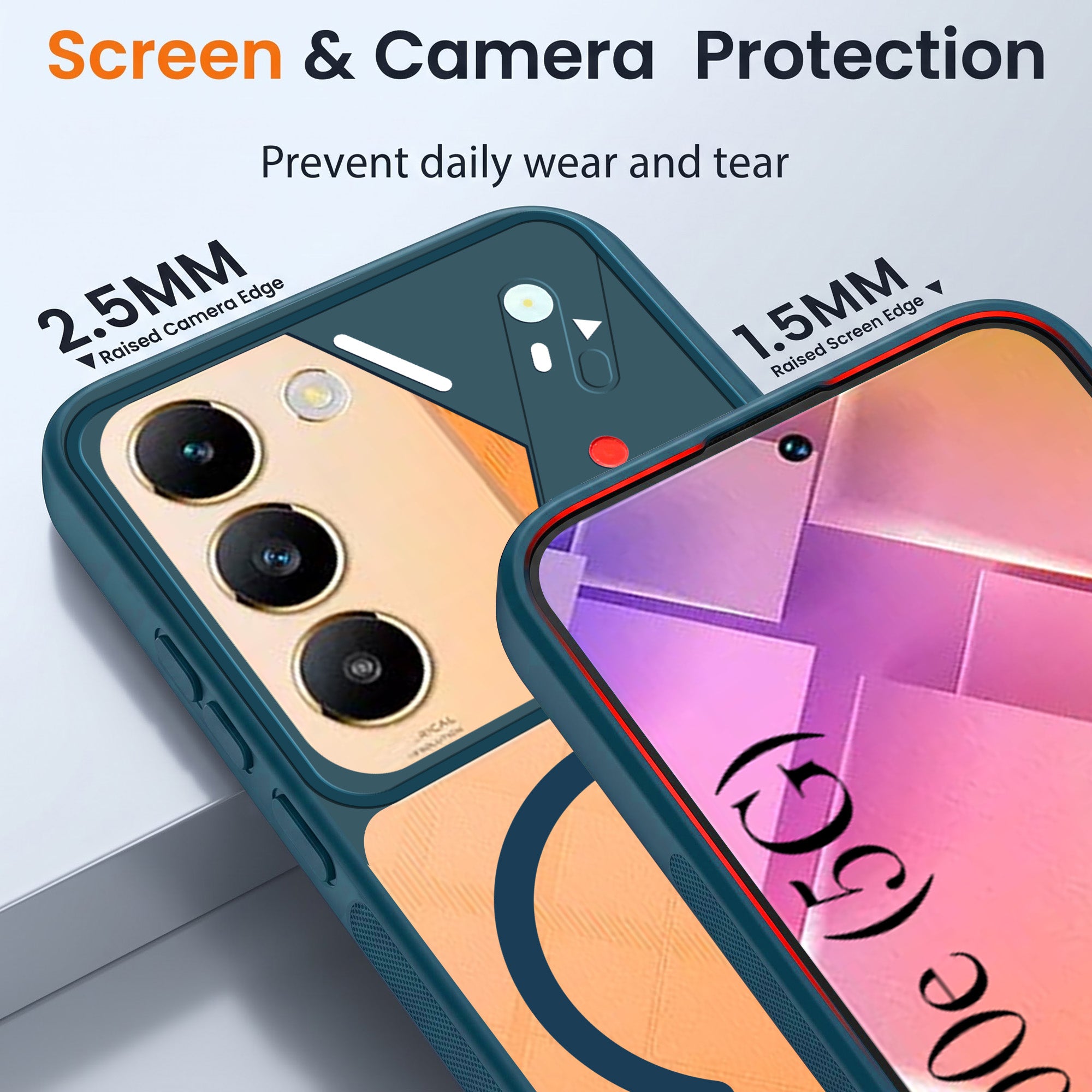 For Vivo Y200e Back Cover Case Lifetime Anti-Yellow Clear (Camera Protection | Side Grip | Wireless MagSafe Compatible)