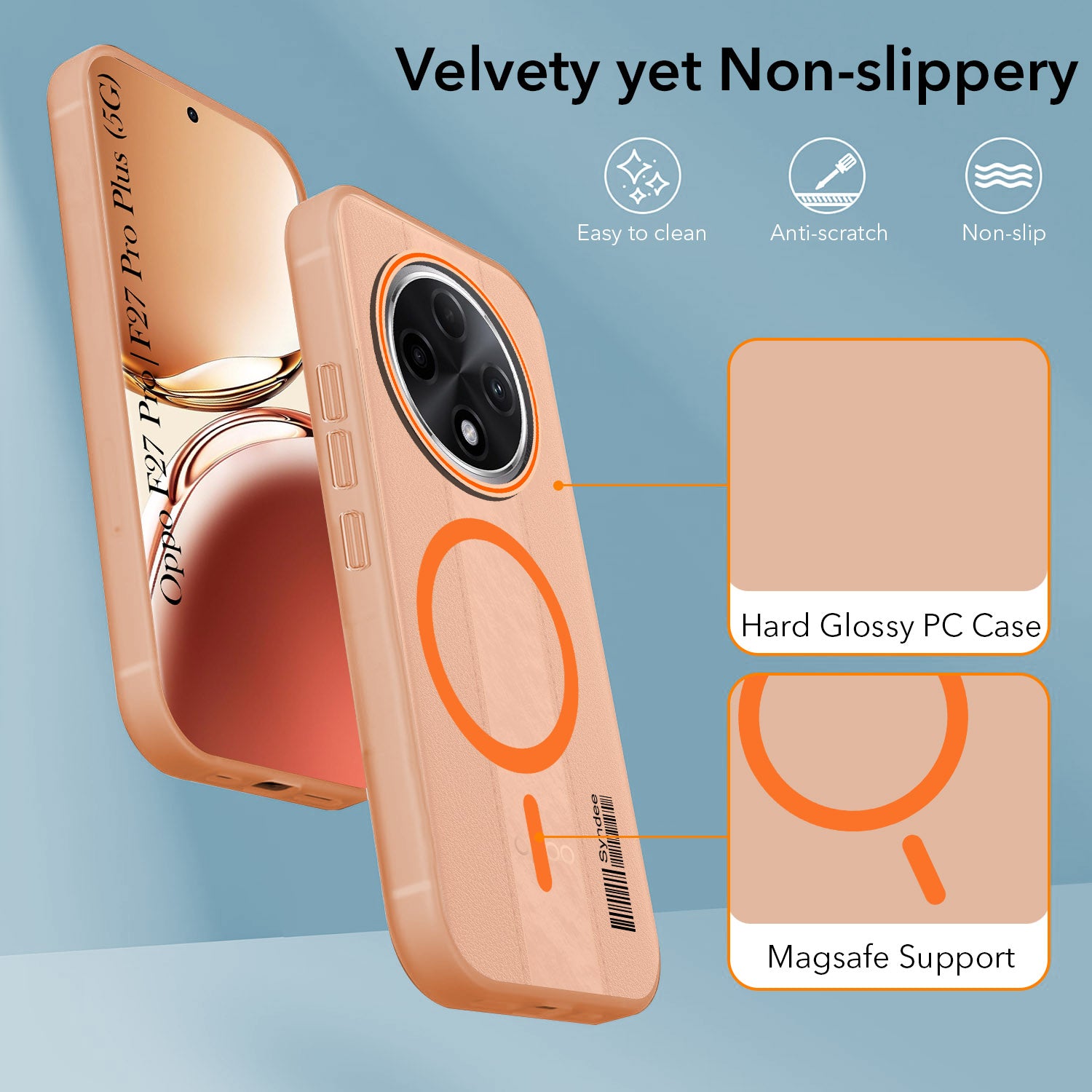 For Oppo F27 Pro | Oppo F27 Pro Plus Back Cover Case (Soft Touch | Camera Bump Protection | MagSafe Compatible | Matte Finish)