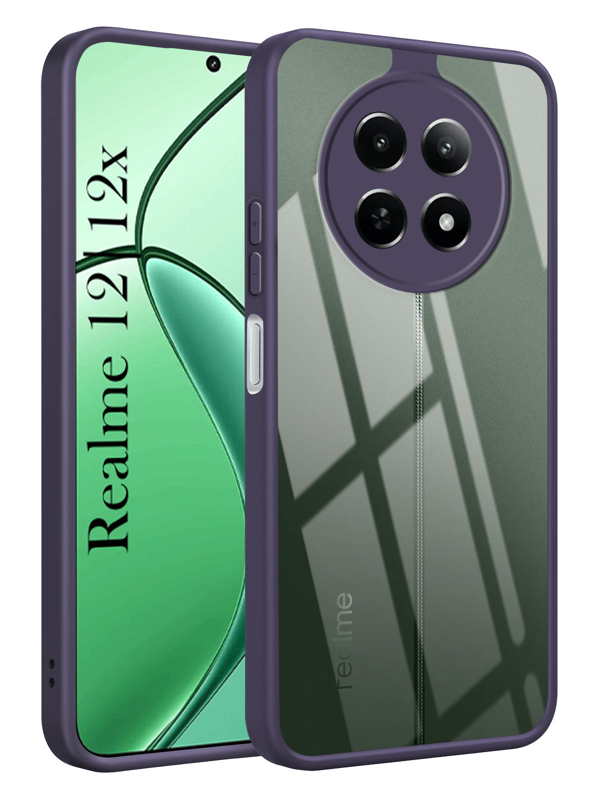 For Realme 12 | Realme 12X Ultra-Hybrid Back Cover Case (Lifetime Anti Yellow | Anti Scratch | Crystal Clear Shockproof)