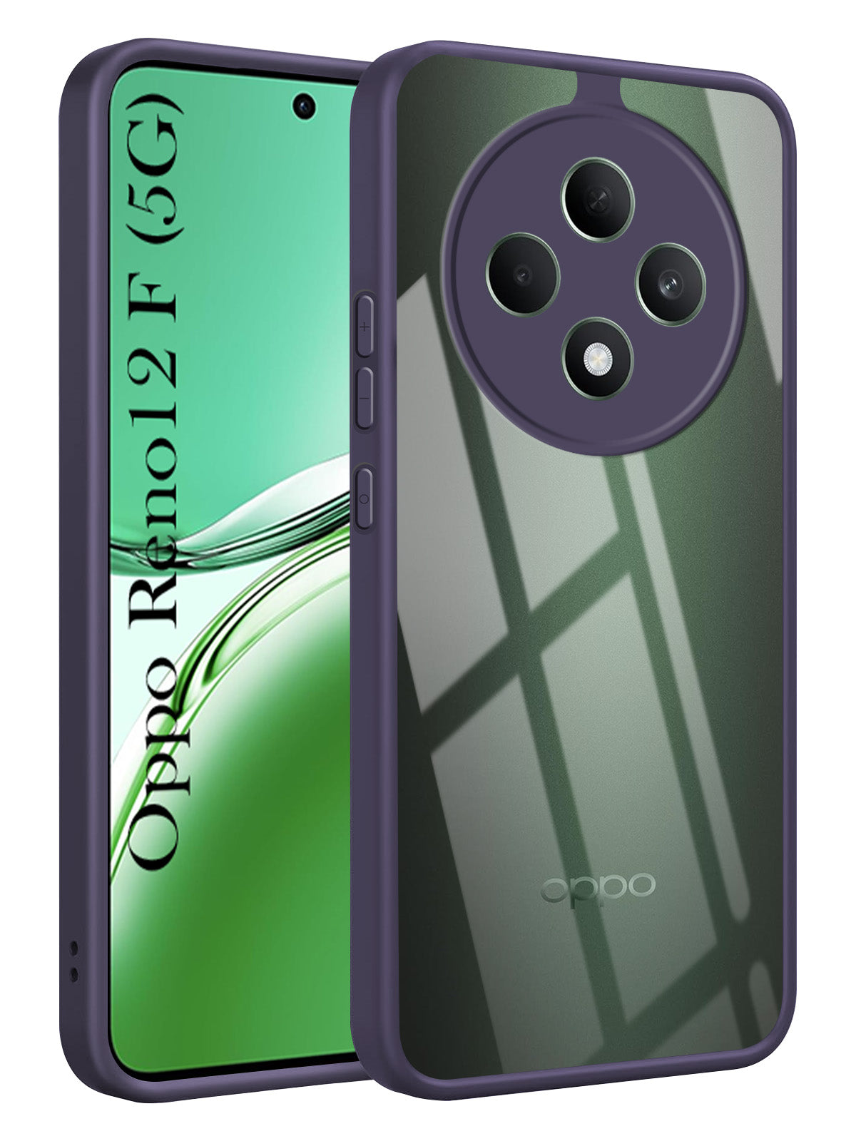 For Oppo Reno 12F Back Cover Case (Lifetime Anti Yellow | Anti Scratch | Crystal Clear Shockproof)