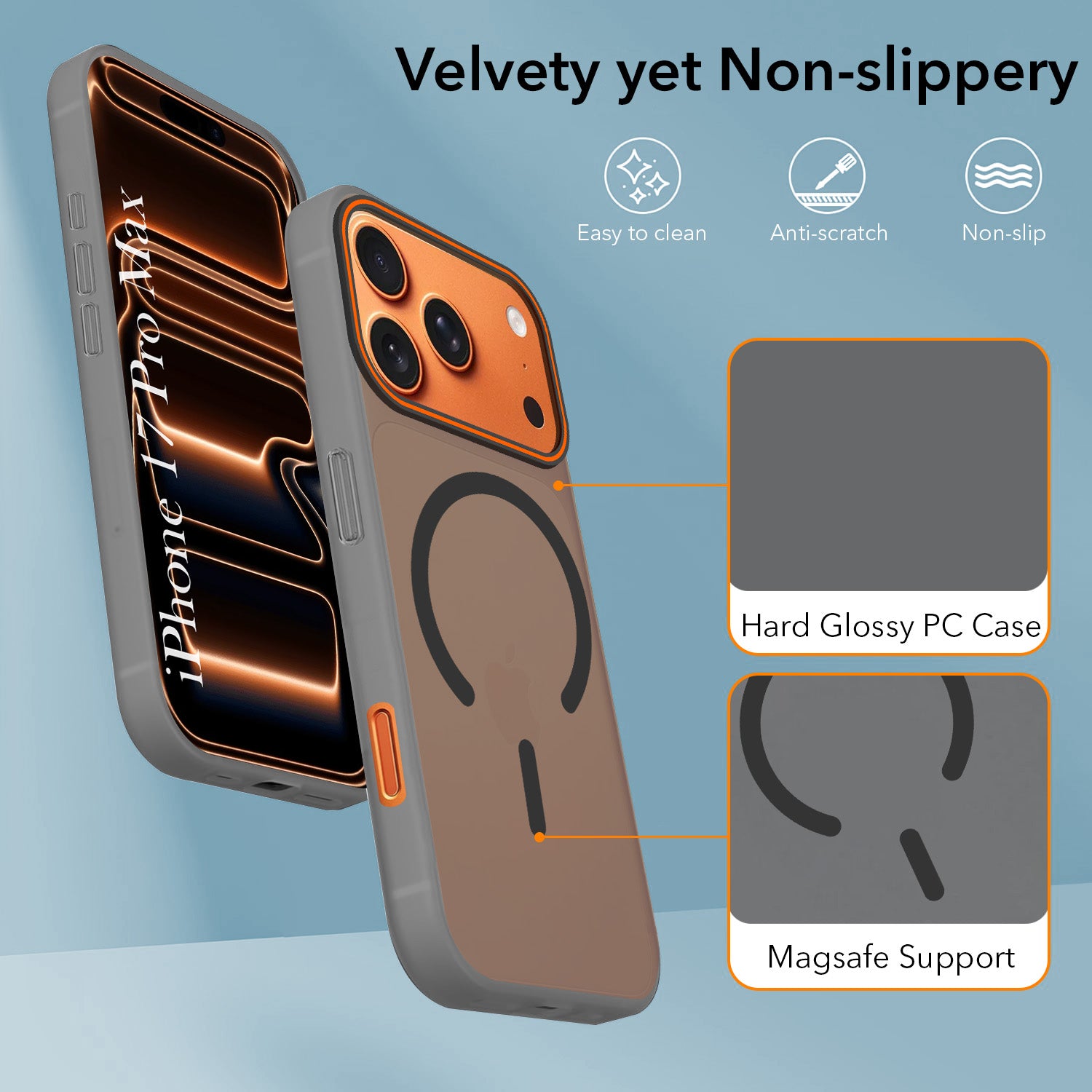 For Apple iPhone 17 Pro Max Back Cover Case (Soft Touch | Camera Bump Protection | MagSafe Compatible | Matte Finish)