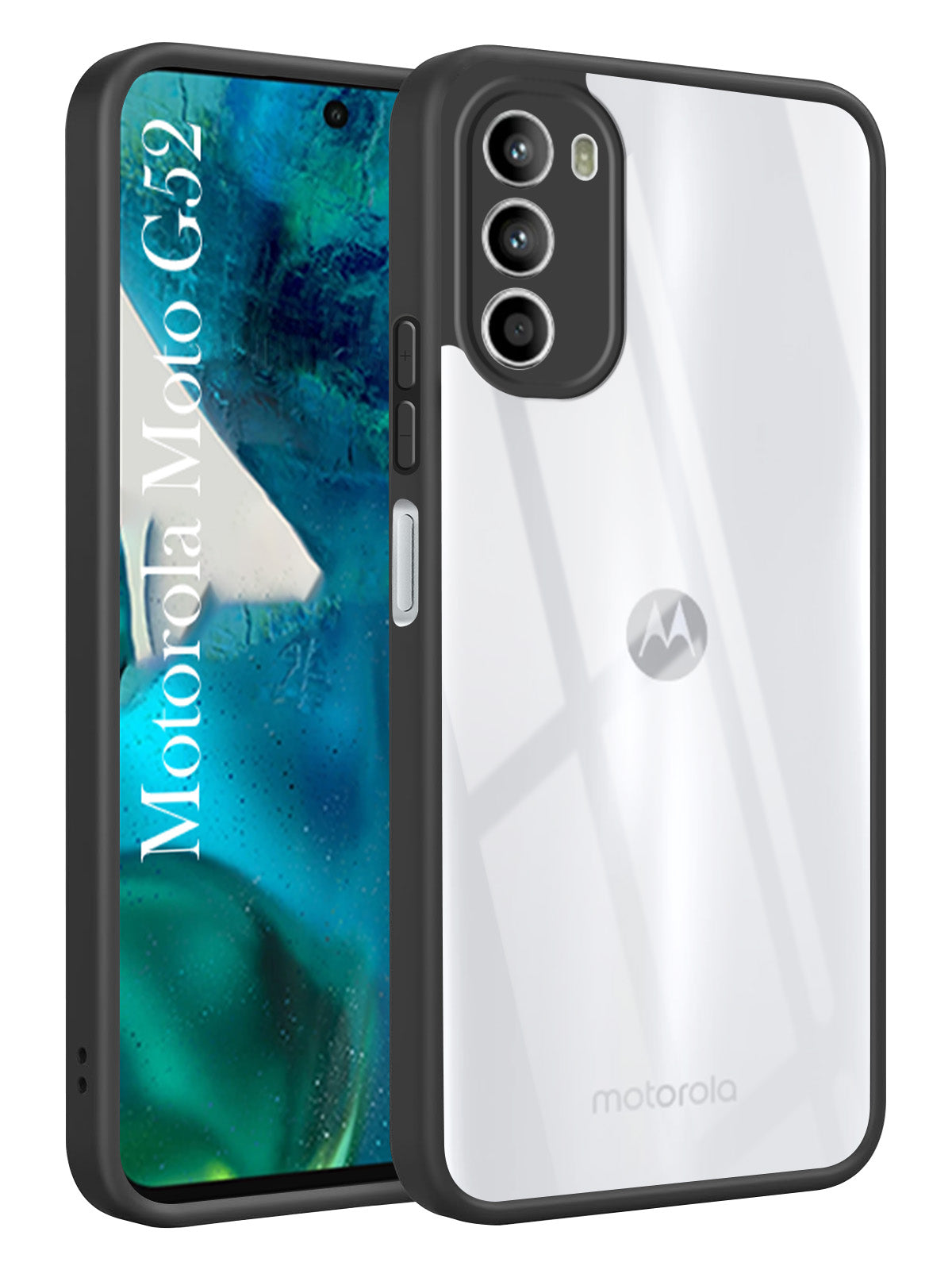 For Motorola Moto G52 5G Back Cover Case Ultra-Hybrid (Lifetime Anti Yellow | Anti Scratch | Crystal Clear Shockproof)