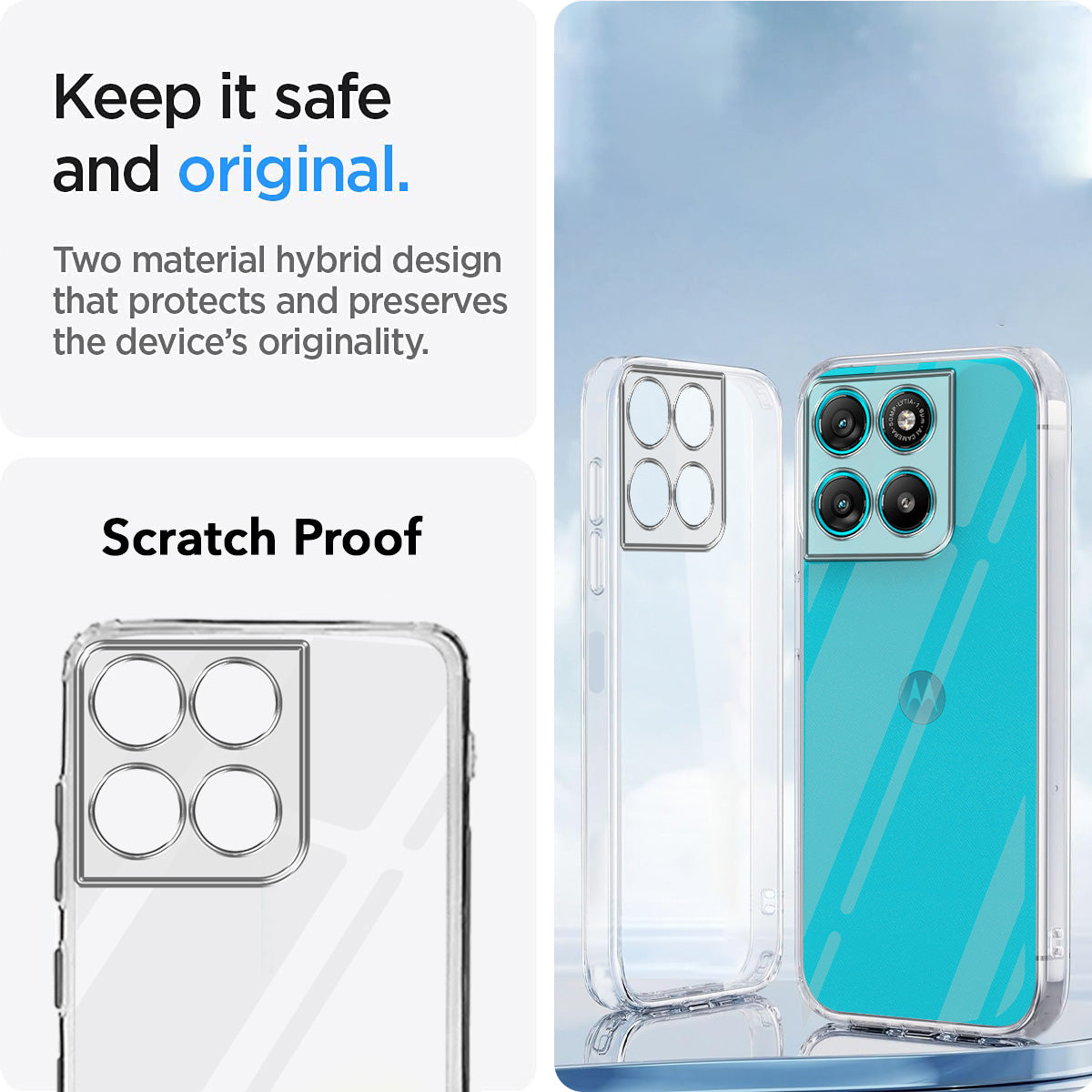 For Motorola Moto G67 Power | G57 Power Silicone Back Cover Case (Clear Shockproof Case with Camera Protection | Soft and Flexible | Transparent)