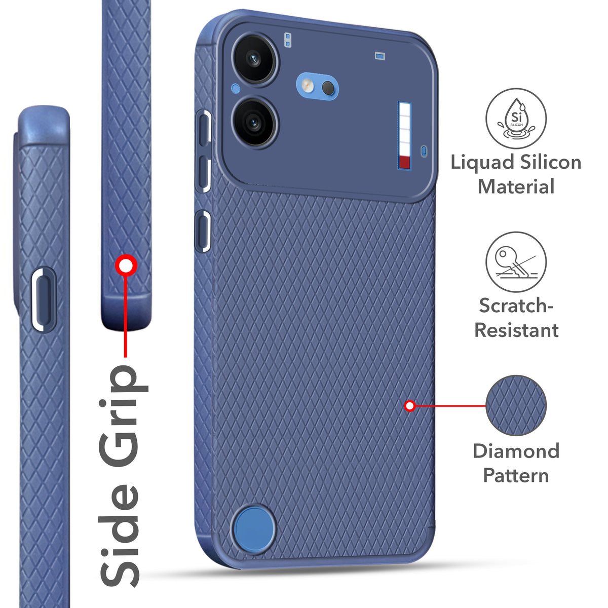 For Nothing Phone 4B 5G Back Cover Case Liquid Silicone (Camera Protection | Side Grip Texture | Soft and Flexible)