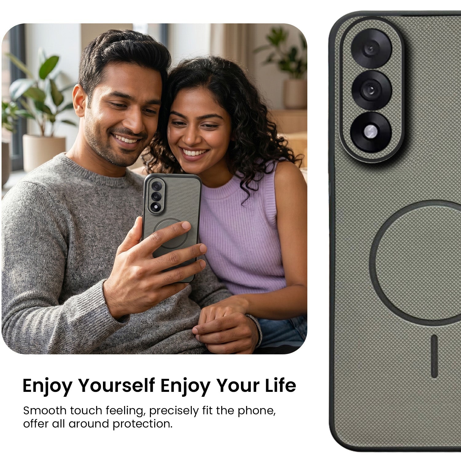 For Oneplus Nord 5 Back Cover Case PU Leather (Texture Grip Design | Professional Minimalist | Camera Protection | Soft and Flexible)