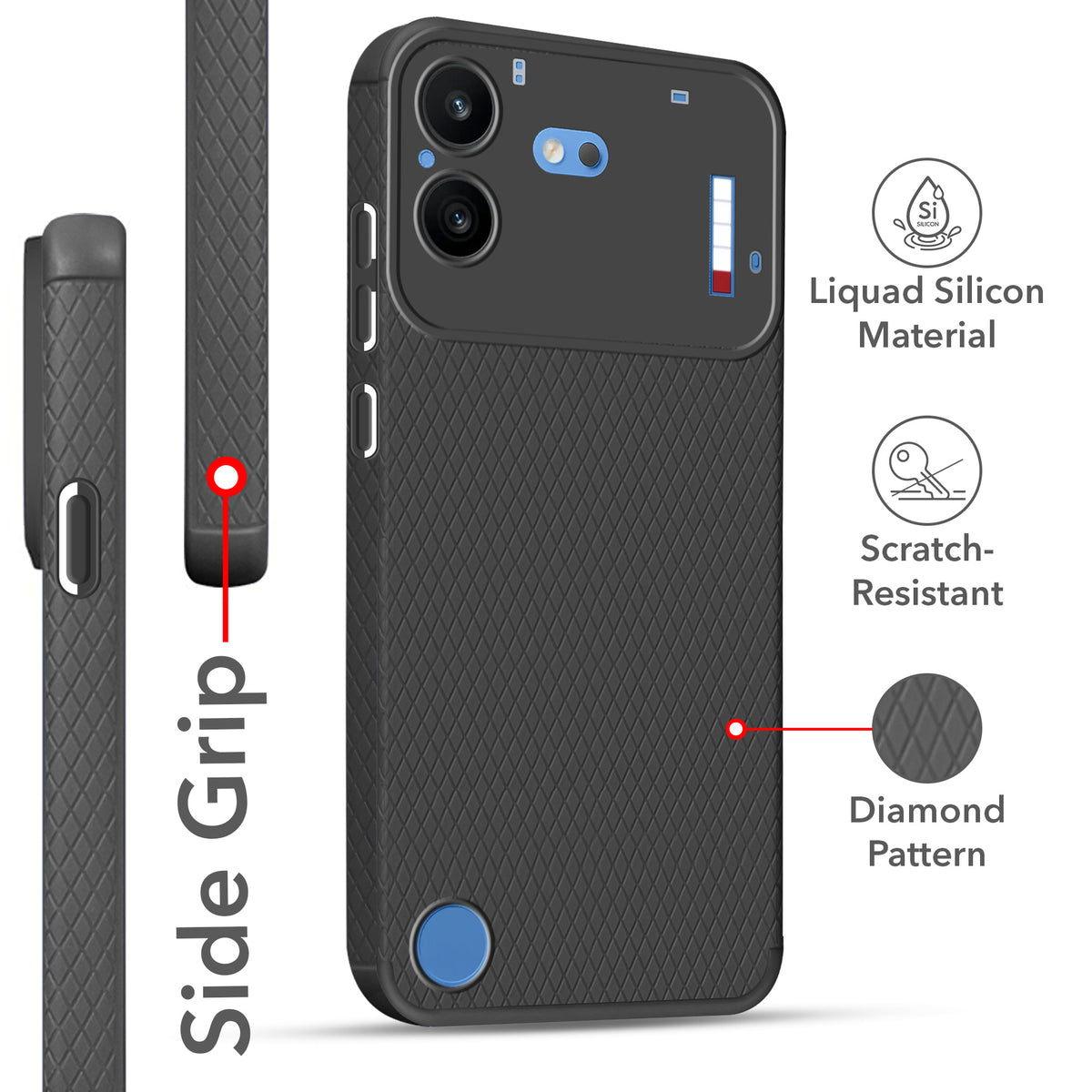 For Nothing Phone 4B 5G Back Cover Case Liquid Silicone (Camera Protection | Side Grip Texture | Soft and Flexible)