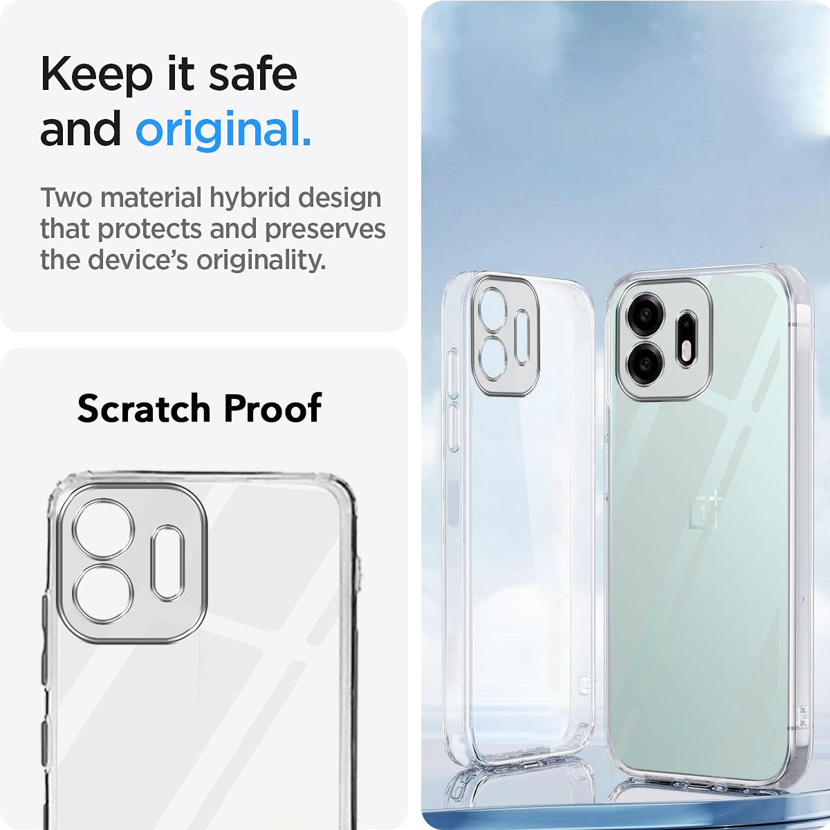 For OnePlus N6 Back Cover Case Silicone (Clear Shockproof Case with Camera Protection | Soft and Flexible | Transparent)