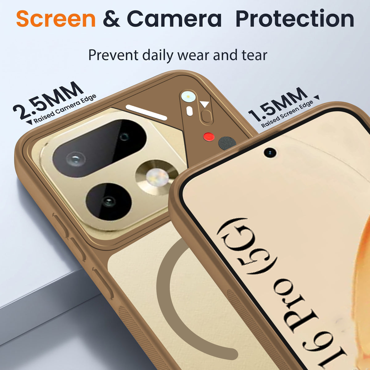 For Realme 16 Pro Back Cover Case Lifetime Anti-Yellow Clear (Camera Protection | Side Grip | Wireless MagSafe Compatible)