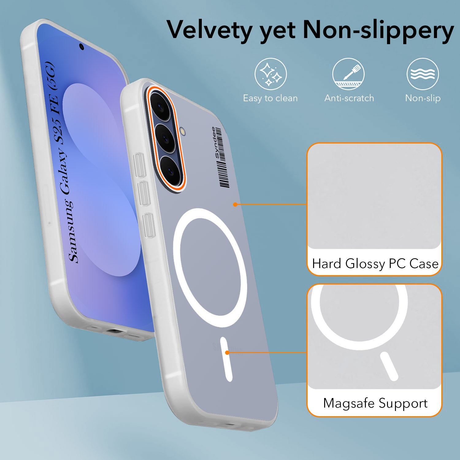 For Samsung Galaxy S25 FE Back Cover Case (Soft Touch | Camera Bump Protection | MagSafe Compatible | Matte Finish)