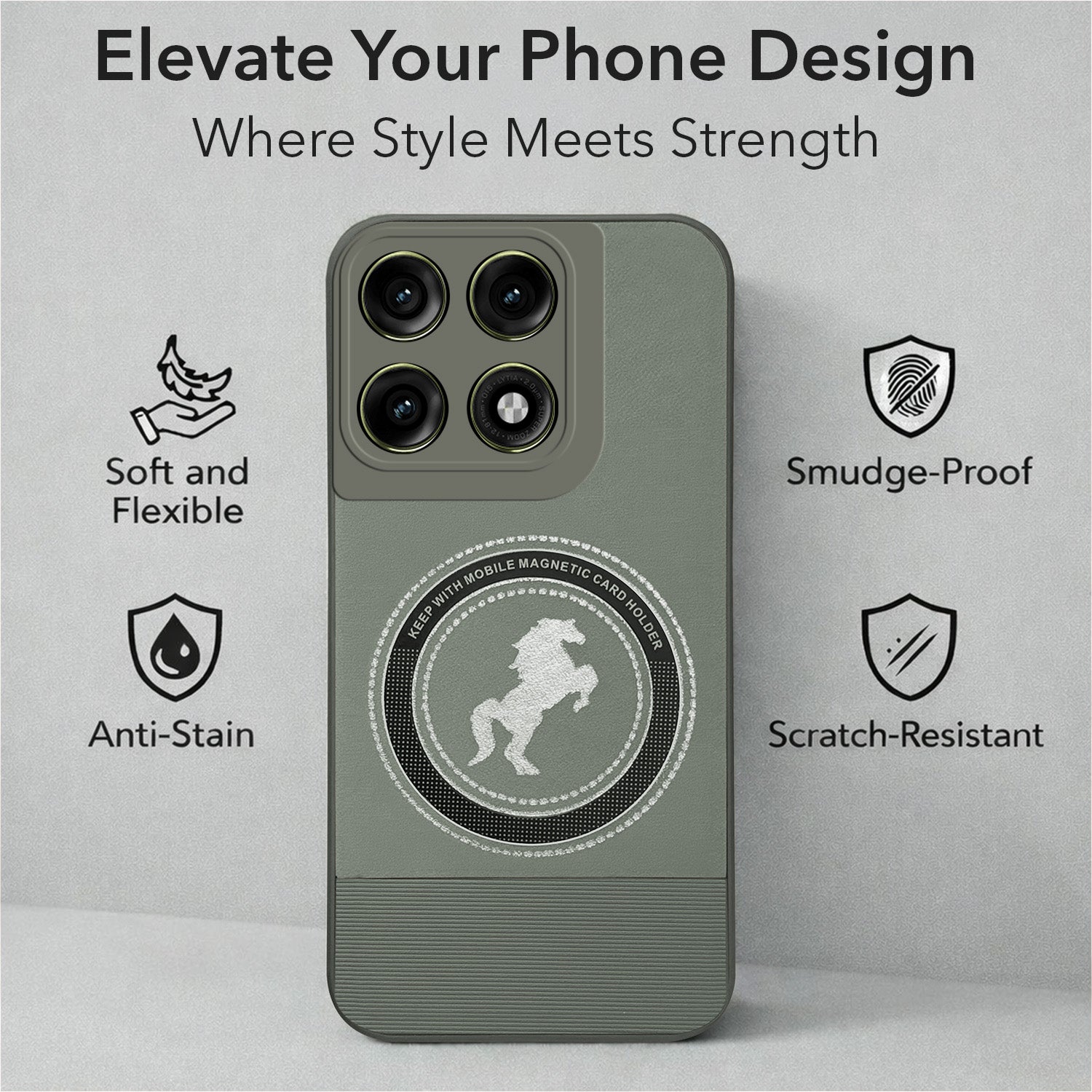 For Motorola Moto Edge 70 Pro Back Cover Case PU Leather Finish (Professional Minimalist Texture | MagSafe Compatile | Camera Protection | Sleek Sober Formal)