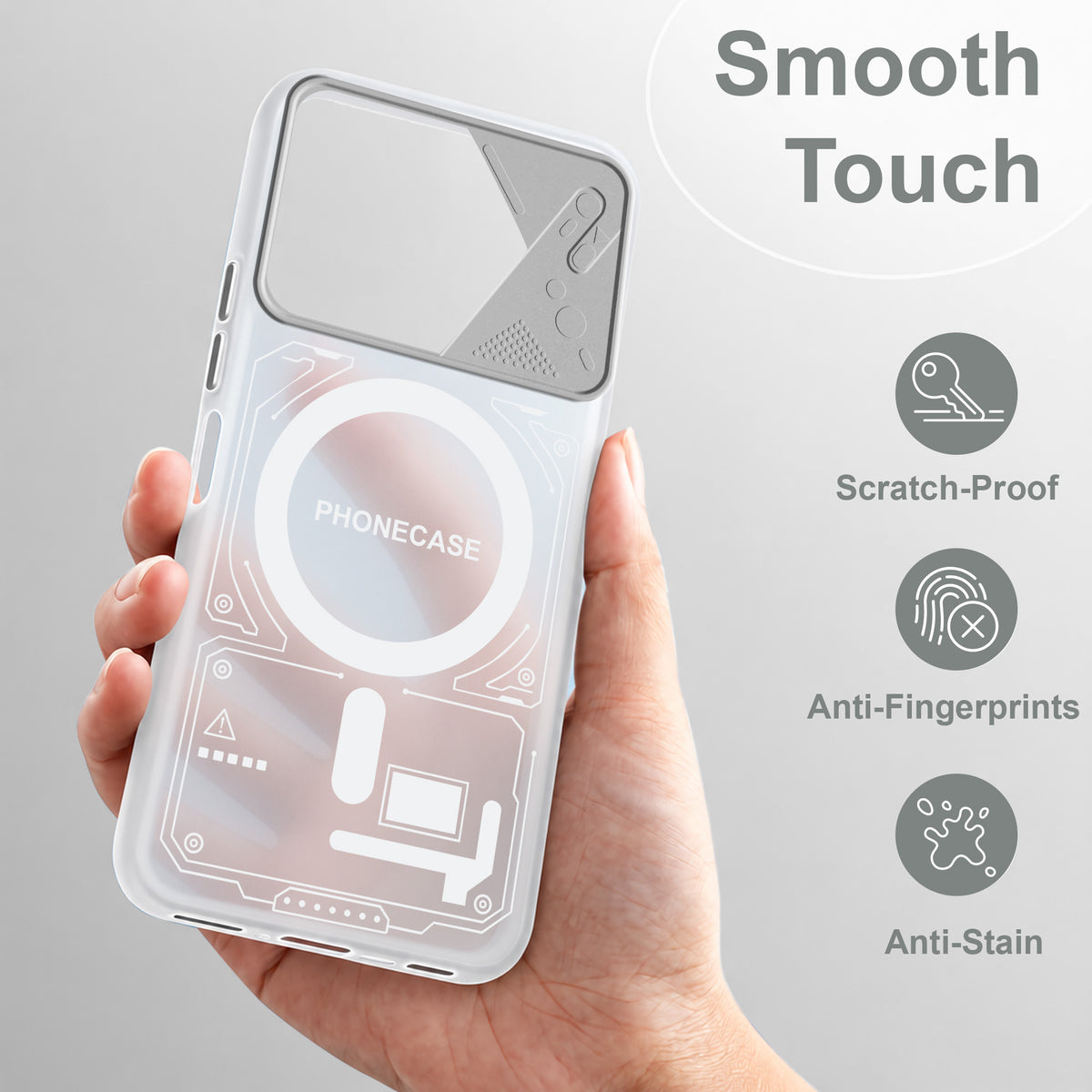 For Motorola Moto G67 Power | G57 Power Metallic Back Cover Case (Metallic Camera Protection & Buttons | Translucent Milky Shade | Hard Polycarbonate)