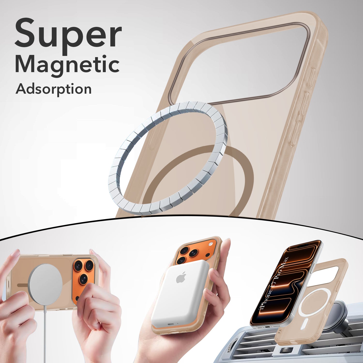 For Apple iPhone 17 Pro Max Lifetime Anti-Yellow MagSafe Compatible Clear (Sleek Hard Crystal | Camera Protection and Shockproof)