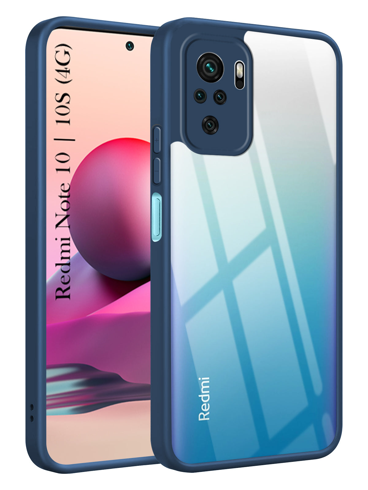 For Redmi Note 10 | Note 10S Back Cover Case Ultra-Hybrid (Lifetime Anti Yellow | Anti Scratch | Crystal Clear Shockproof)