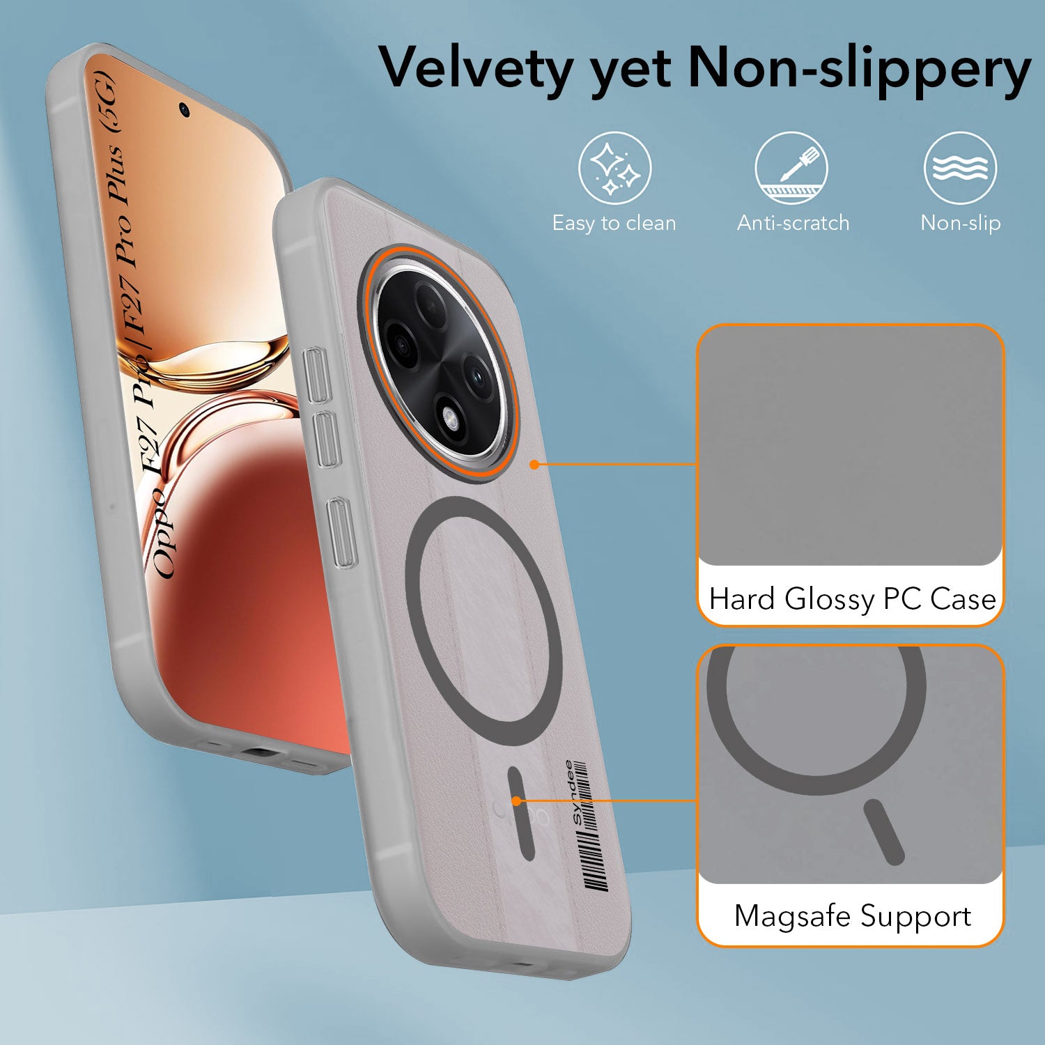 For Oppo F27 Pro | Oppo F27 Pro Plus Back Cover Case (Soft Touch | Camera Bump Protection | MagSafe Compatible | Matte Finish)
