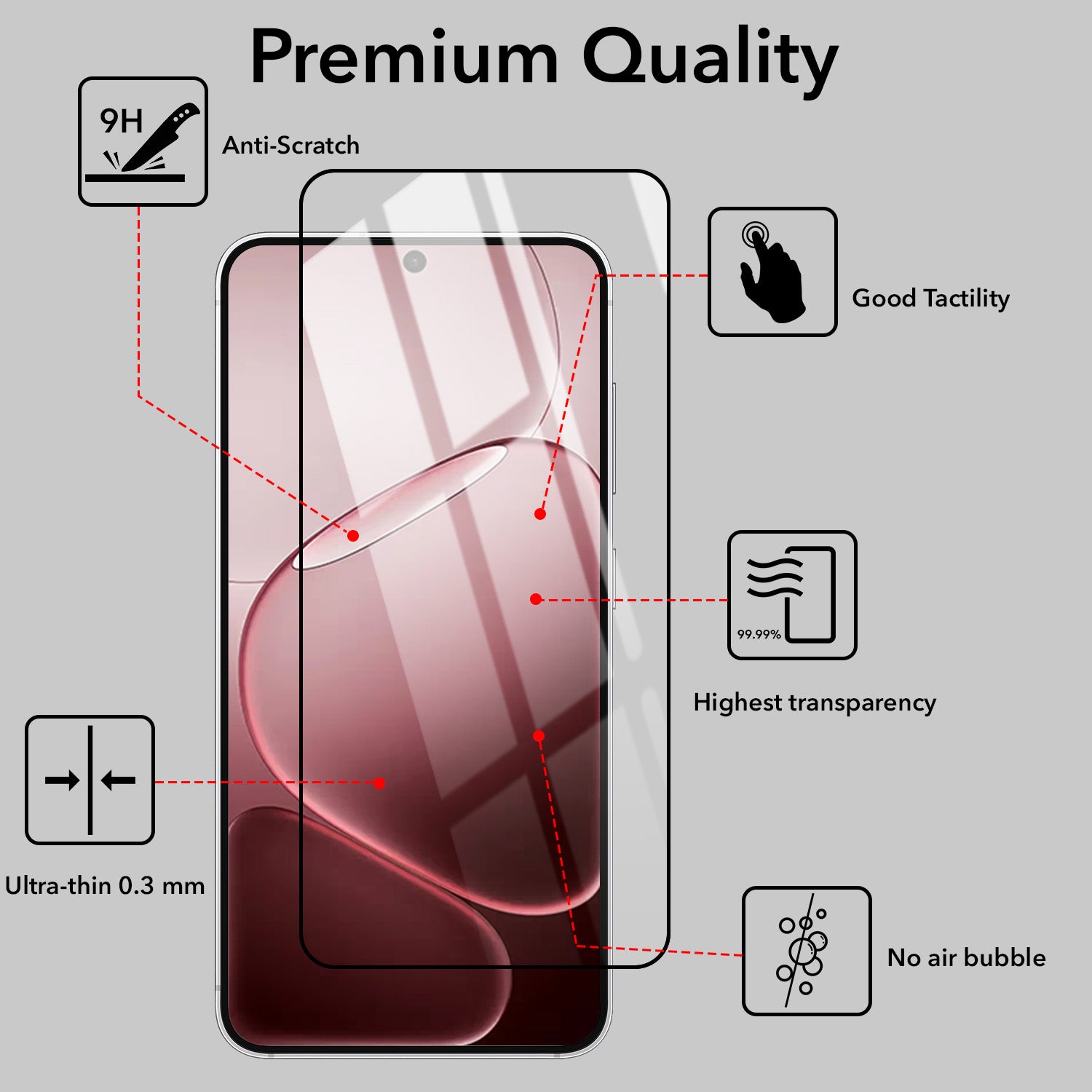 Tempered Glass For Oppo F31 5G | Oppo F33 5G Military-Grade Gorilla Screen Protector With Installation Kit | Shatterproof, Full Coverage, HD Clear, Scratch Resistant (Pack of 1)