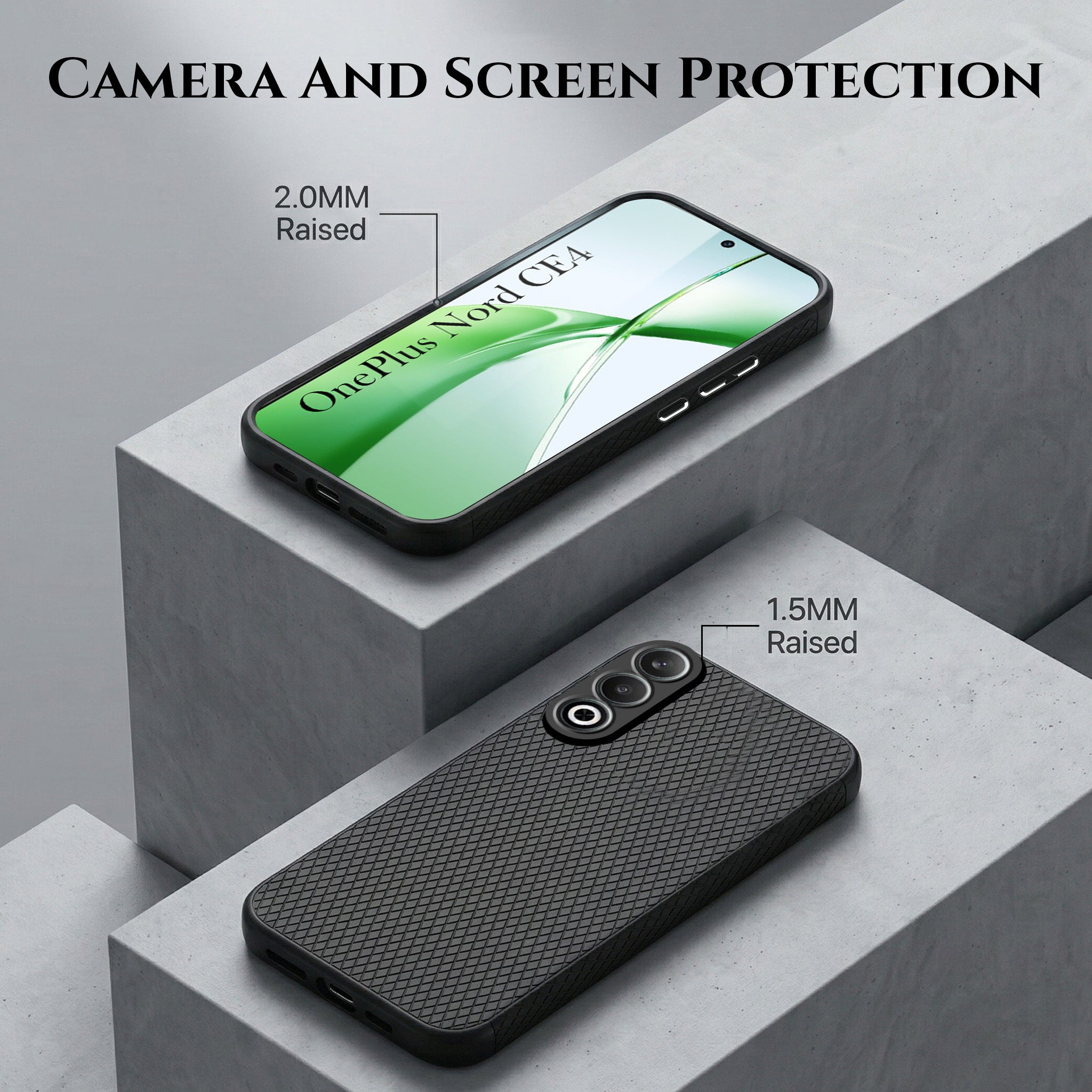 For Oneplus Nord CE 4 Combo with Back Cover and 9H Tempered Glass (Liquid Silicone | Camera Protection | Oleophobic Coating Screen Glass)