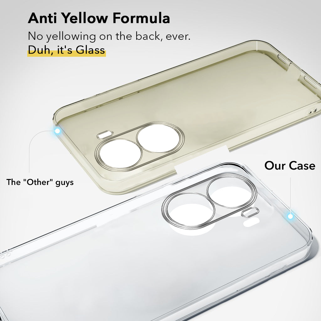 For Oppo Reno11 5G Back Cover Case (Hard Anti Yellow Clear Case | Drop & Camera Protection | Shockproof Polycarbonate)