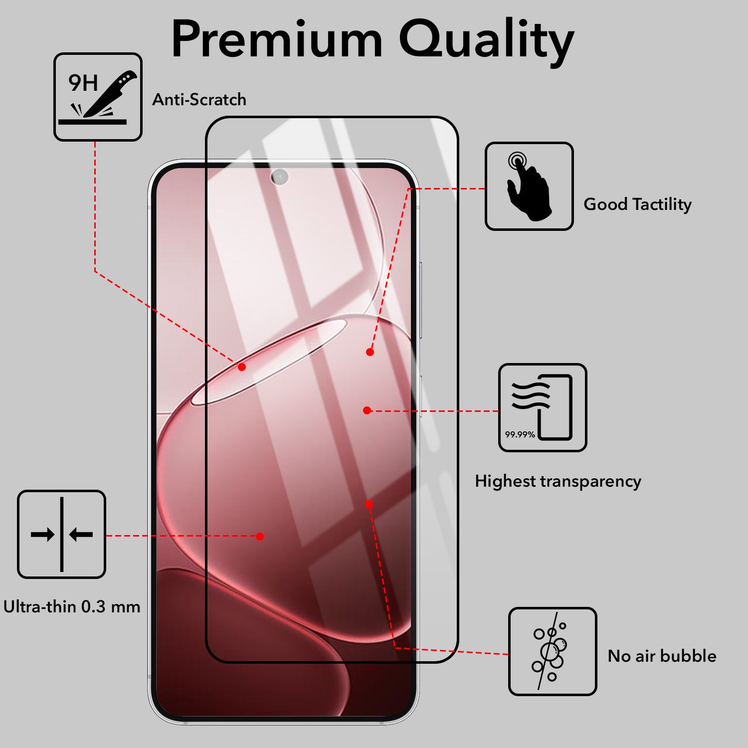 (Pack of 2) Tempered Glass For Oppo A6 5G Military-Grade Gorilla Screen Protector With Installation Kit | Shatterproof, Full Coverage, HD Clear, Scratch Resistant