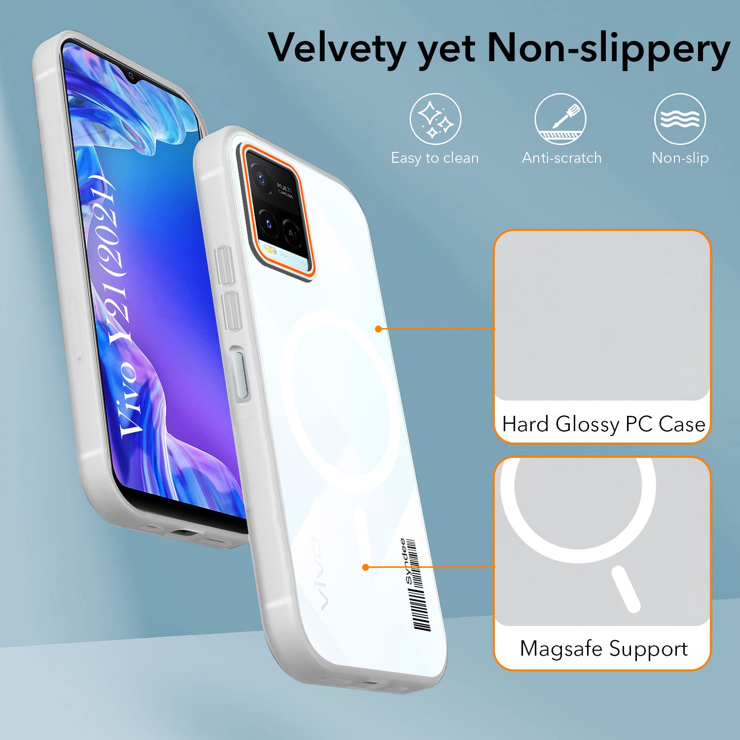 For Vivo Y21 2021 Back Cover Case (Soft Touch | Camera Bump Protection | MagSafe Compatible | Matte Finish)