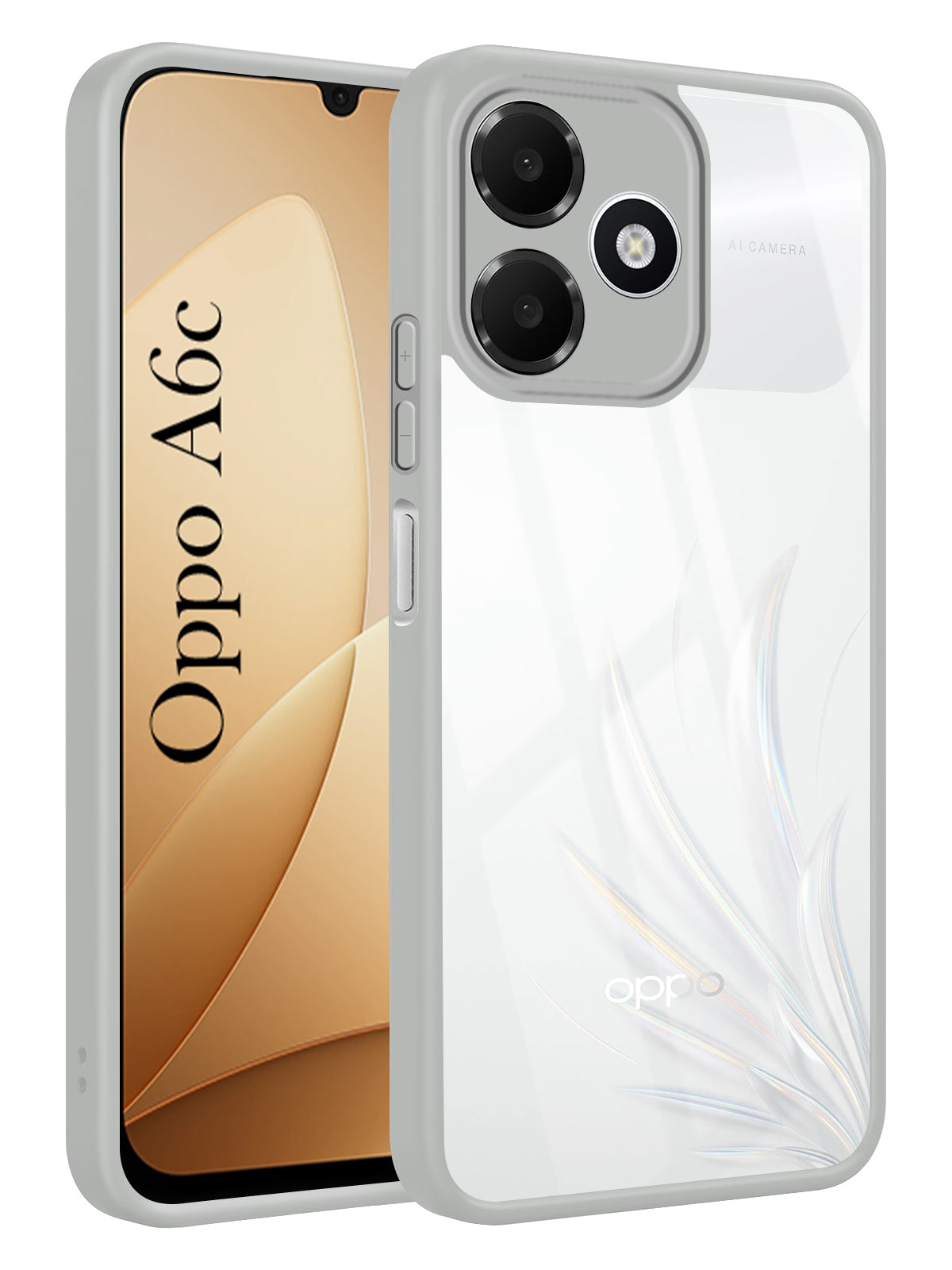 For Oppo A6c 4G Back Cover Case Ultra-Hybrid (Lifetime Anti Yellow | Anti Scratch | Crystal Clear Shockproof)
