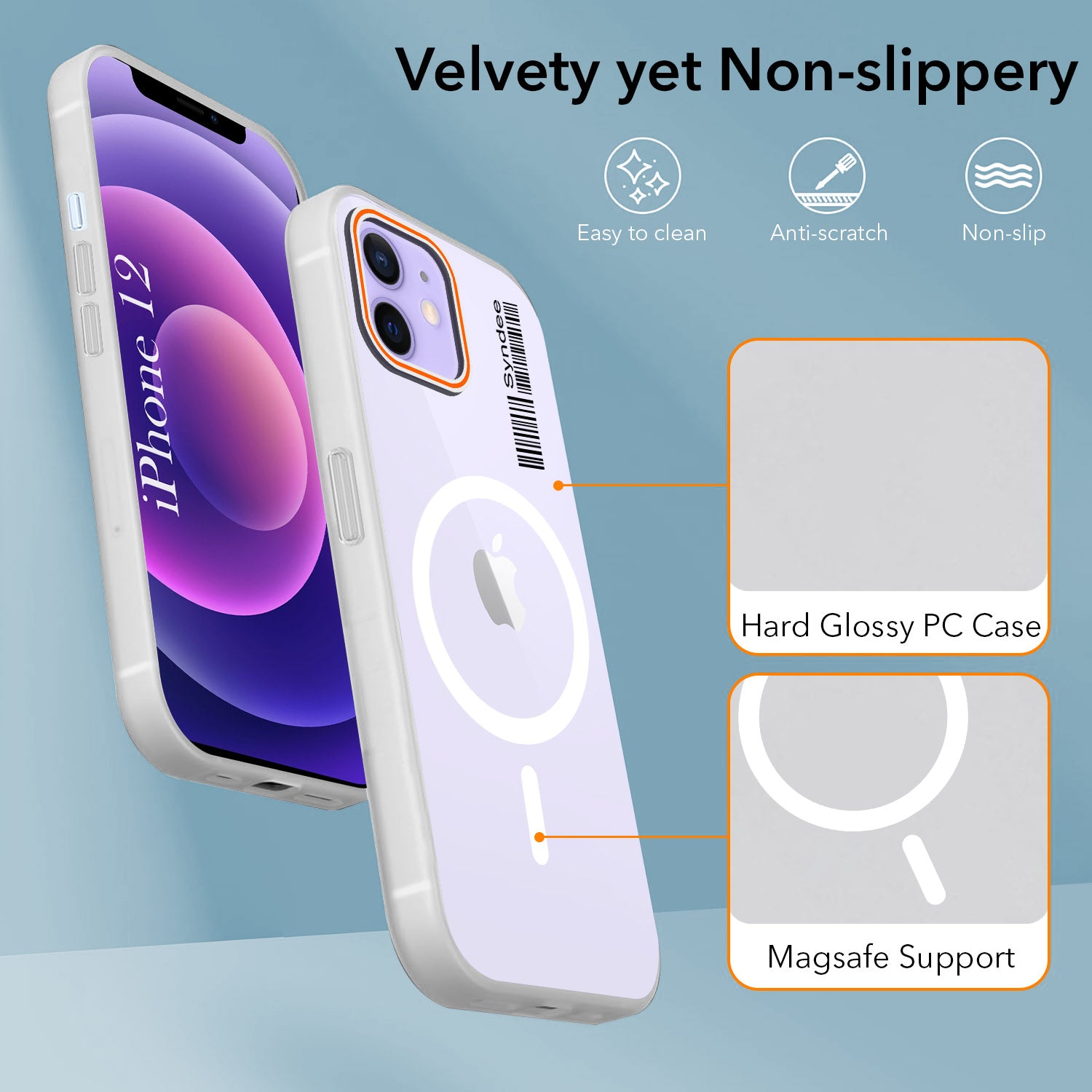 For Apple iPhone 12 Back Cover Case (Soft Touch | Camera Bump Protection | MagSafe Compatible | Matte Finish)