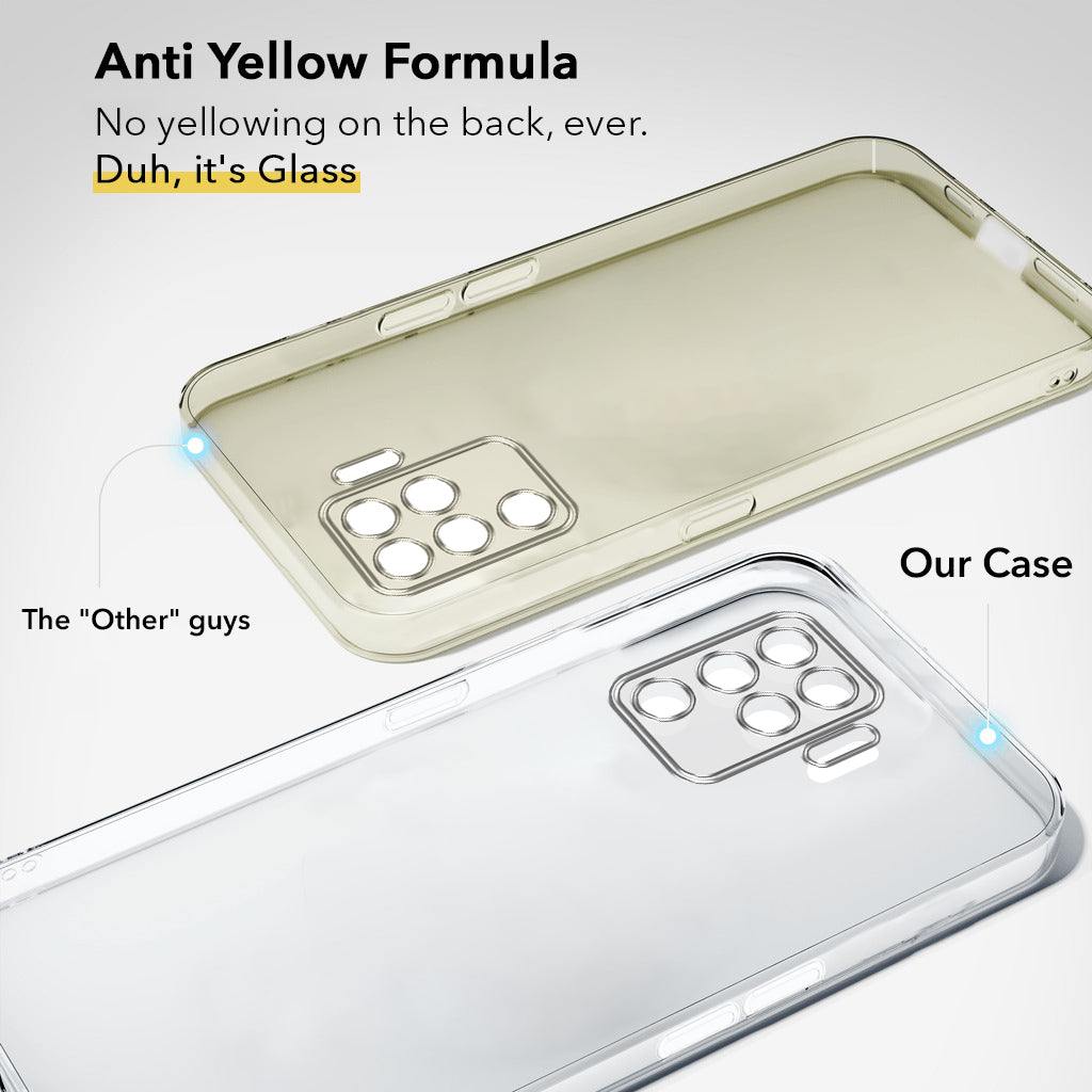 For Oppo A94 4G Back Cover Case (Hard Anti Yellow Clear Case | Drop & Camera Protection | Shockproof Polycarbonate)
