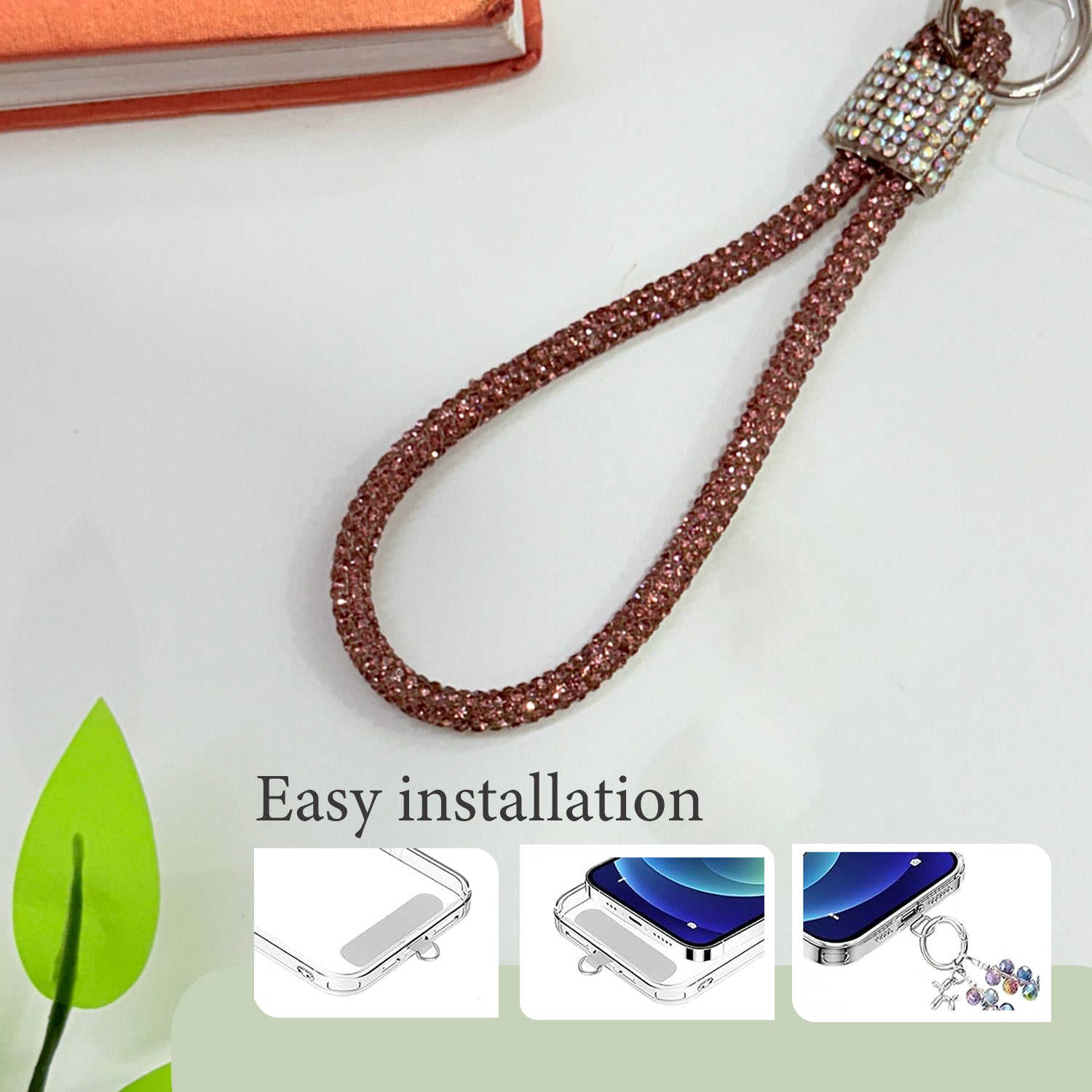 Diamond Charms with Studded Strap