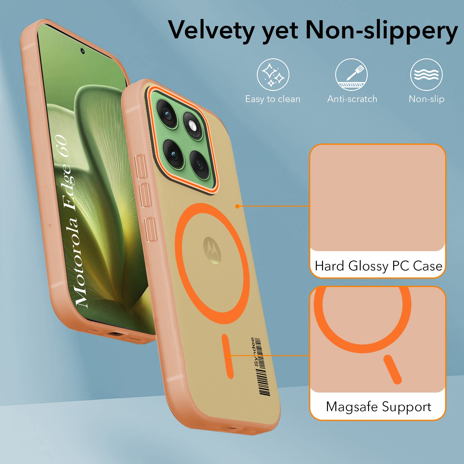 For Motorola Moto Edge 60 Back Cover Case (Soft Touch | Camera Bump Protection | MagSafe Compatible | Matte Finish)