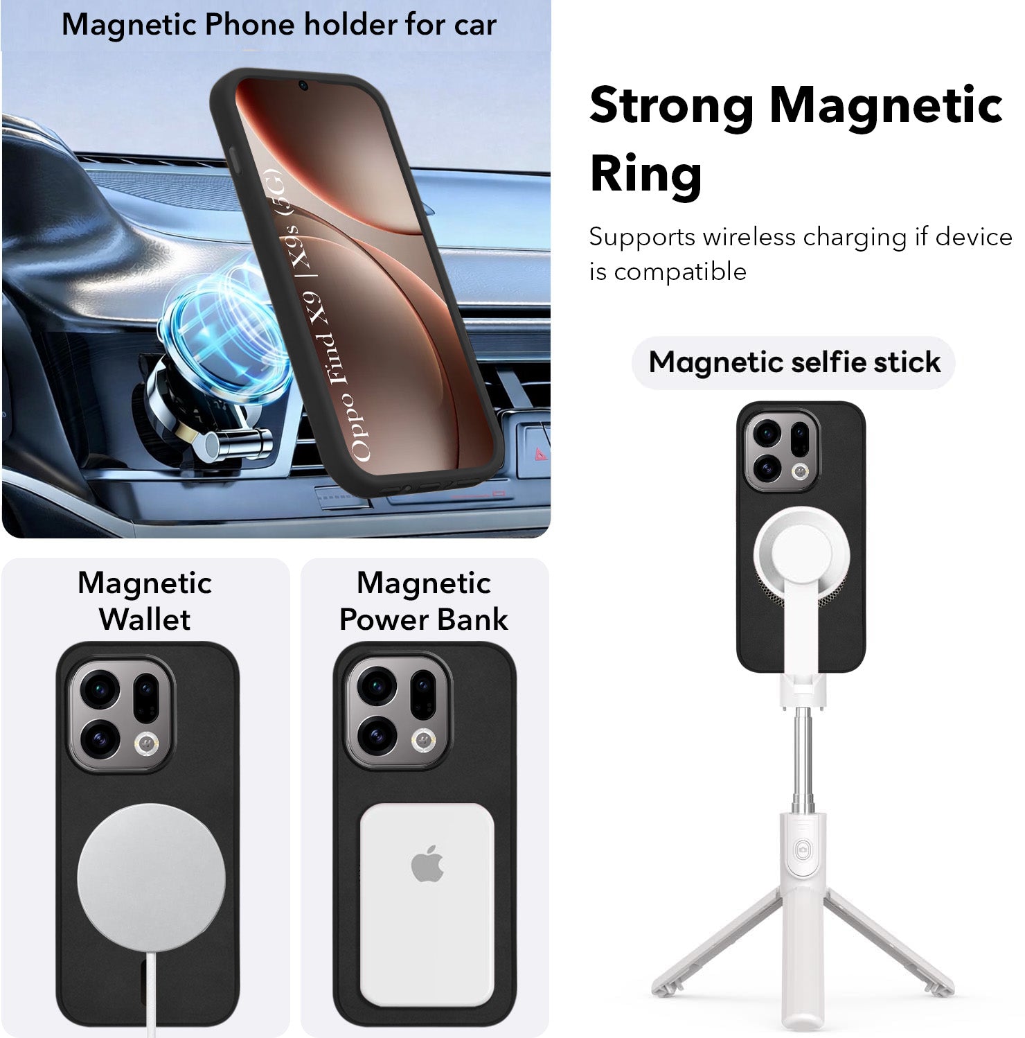 For Oppo Find X9 | Oppo Find X9s Back Cover Case Leather Finish (MagSafe Compatible Wireless Charging | Soft Touch | Camera Bump Protection)