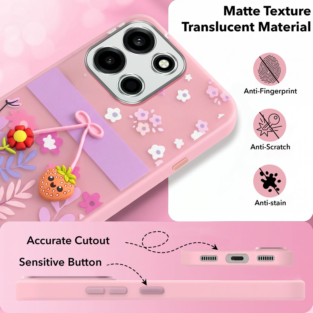 For OnePlus Nord 6 Back Cover Case (3D Cute Cartoons | Hard Back Side Soft | Matte Premium Finish | HD Printing)