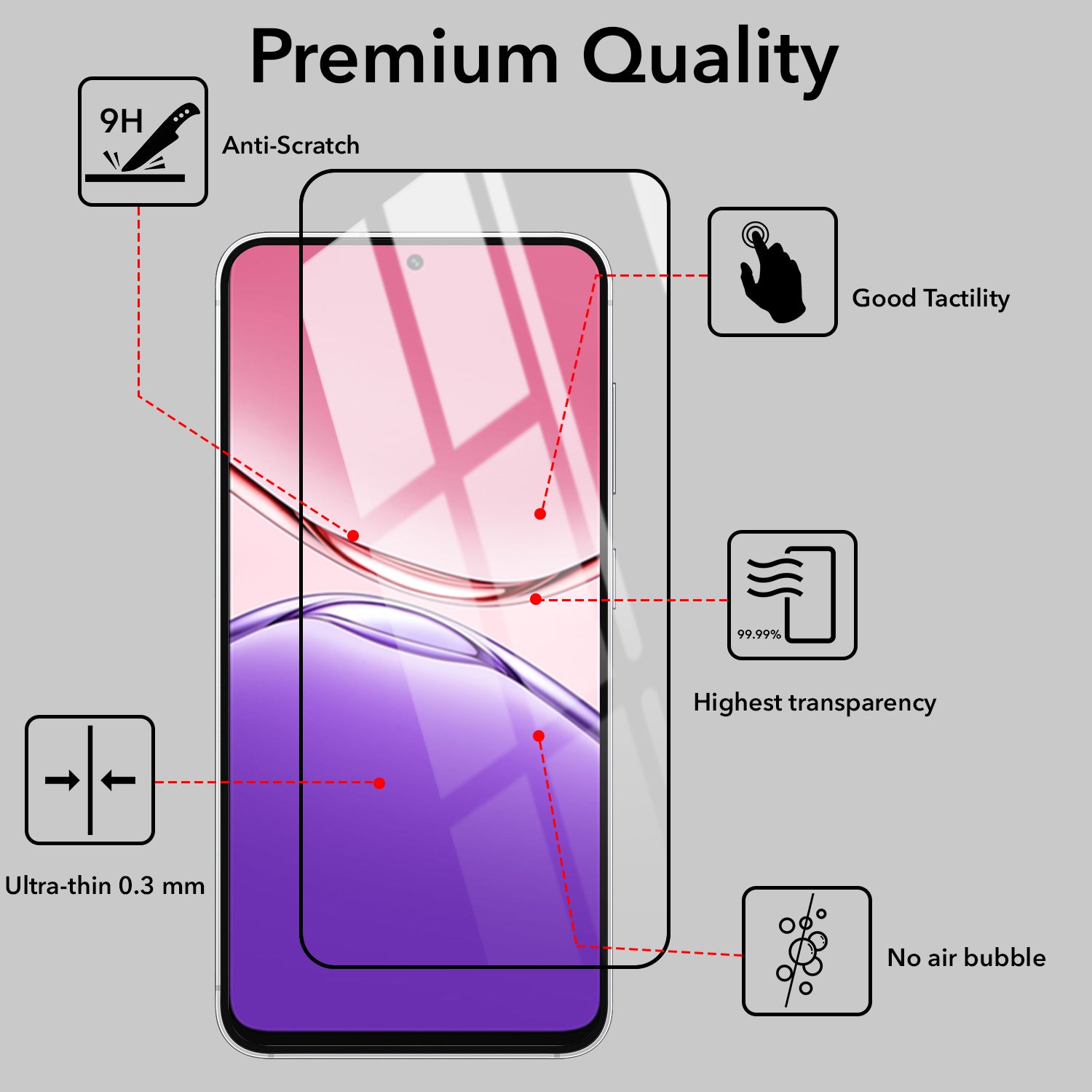 (Pack of 2) Tempered Glass For Oppo A5X Military-Grade Gorilla Screen Protector With Installation Kit | Shatterproof, Full Coverage, HD Clear, Scratch Resistant