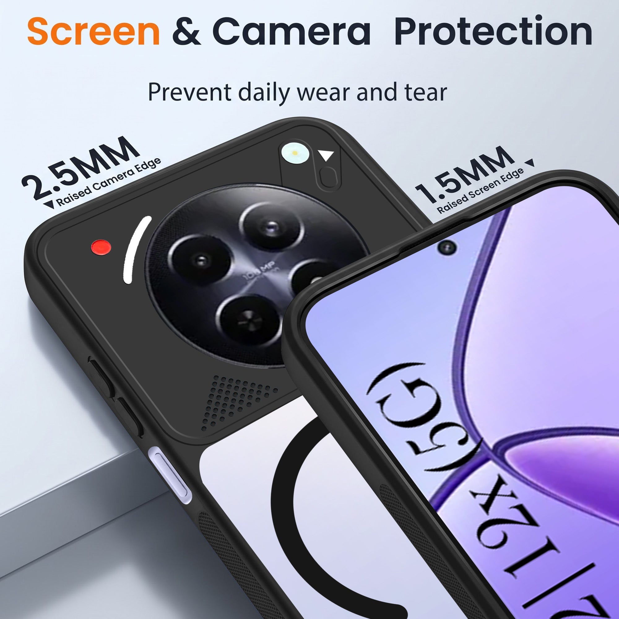 For Realme 12 | Realme 12X Back Cover Case Lifetime Anti-Yellow Clear (Camera Protection | Side Grip | Wireless MagSafe Compatible)