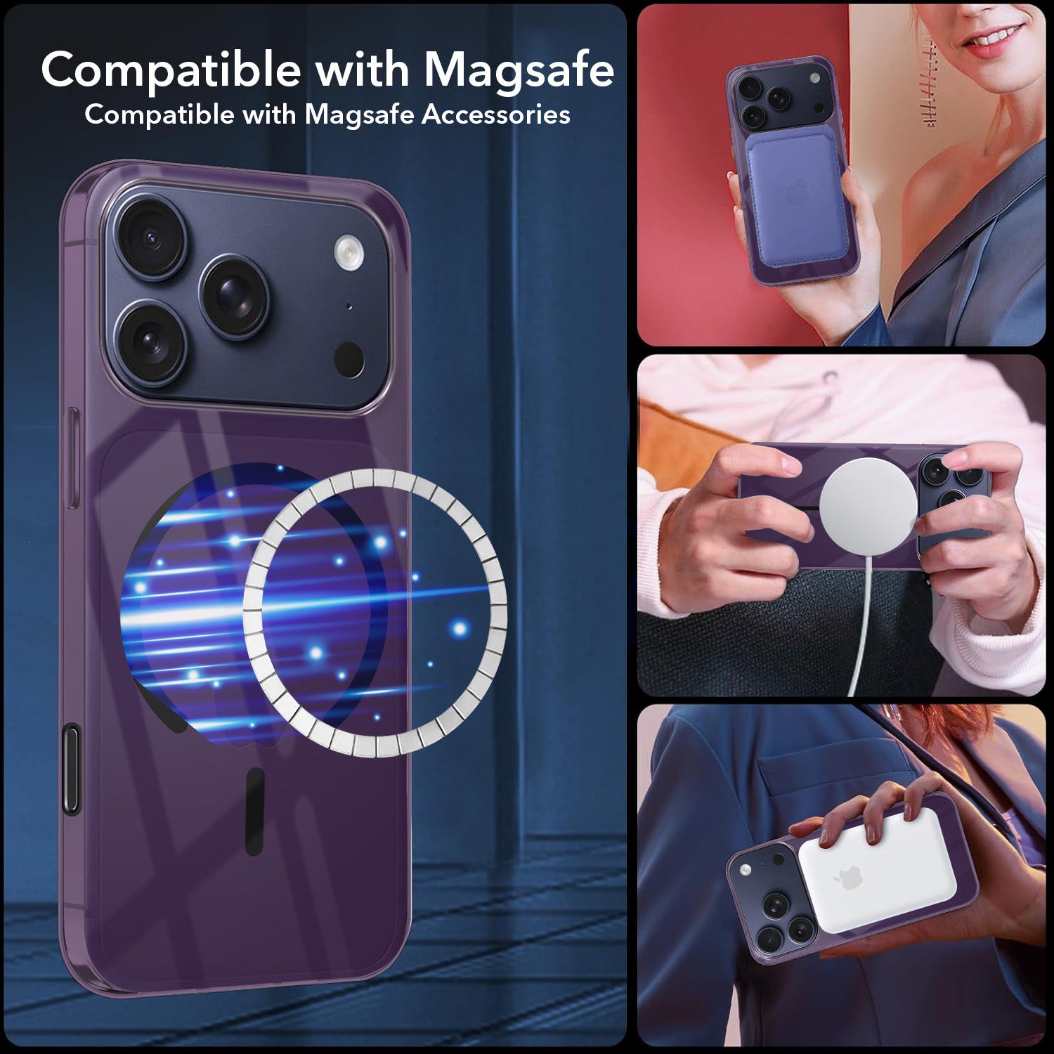 For iPhone 17 Pro | iPhone 18 Pro Back Cover Case Crystal Anti Yellow (MagSafe Wireless Charging Support |Camera Protection Bump)
