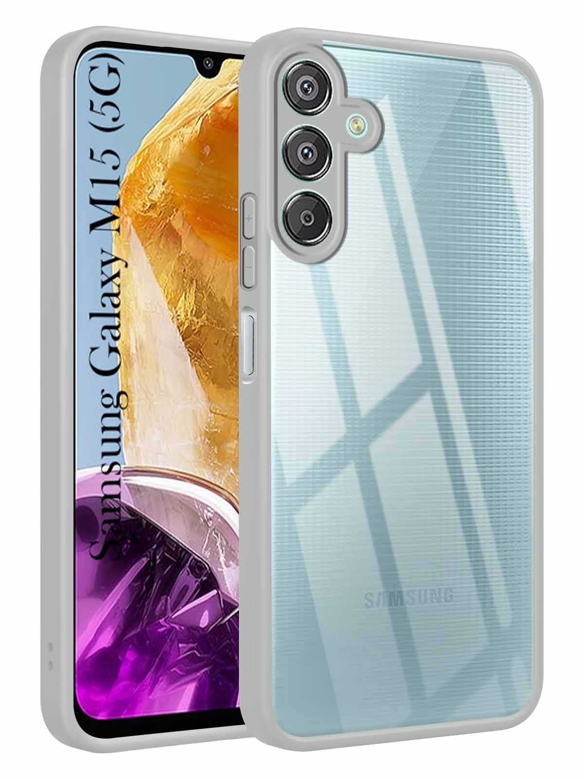 For Samsung Galaxy M15 5G Back Cover Case Ultra-Hybrid  (Lifetime Anti Yellow | Anti Scratch | Crystal Clear Shockproof)