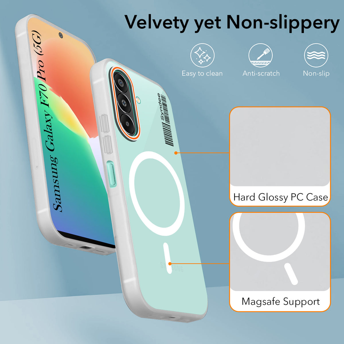 For Samsung Galaxy F70 Pro 5G Back Cover Case (Soft Touch | Camera Bump Protection | MagSafe Compatible | Matte Finish)